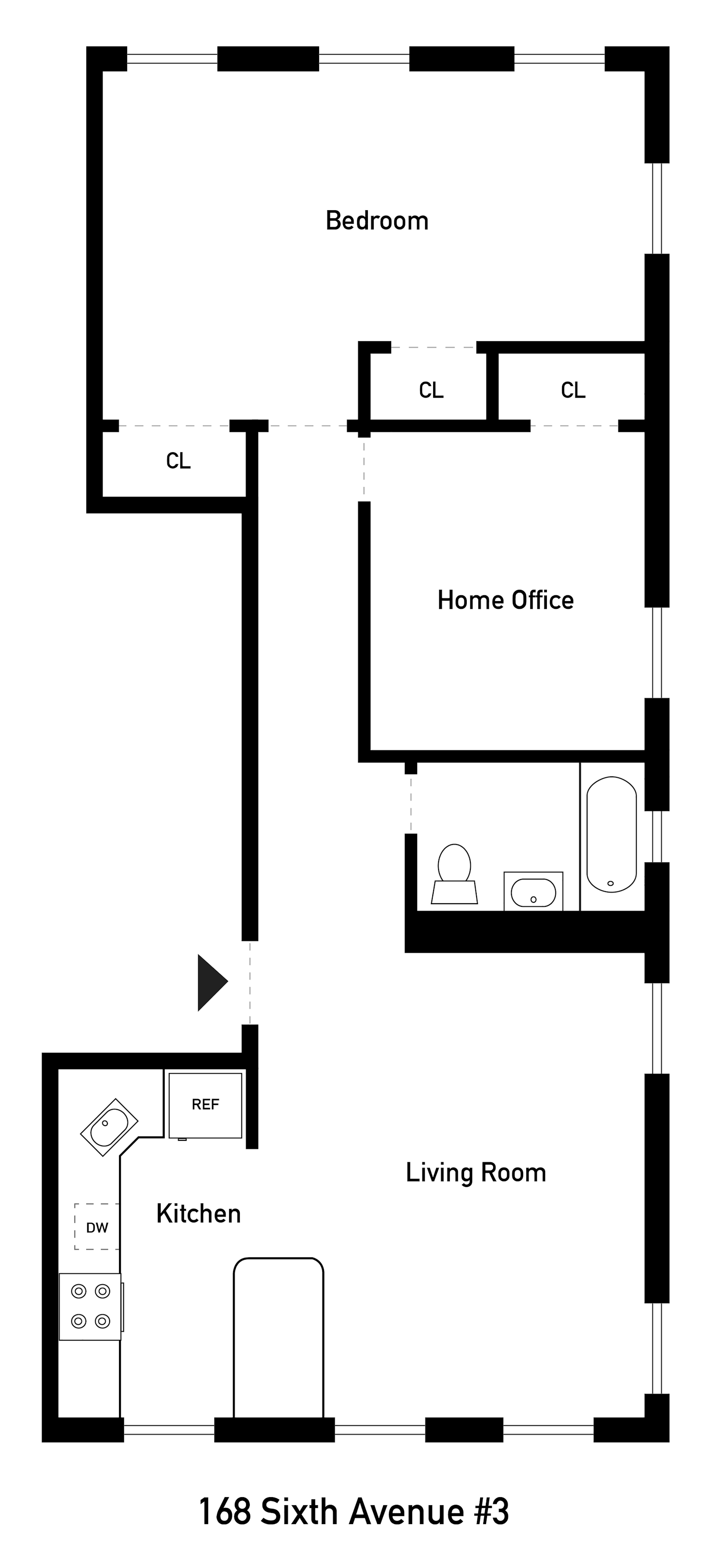 Floorplan for 168 Sixth Avenue, 3