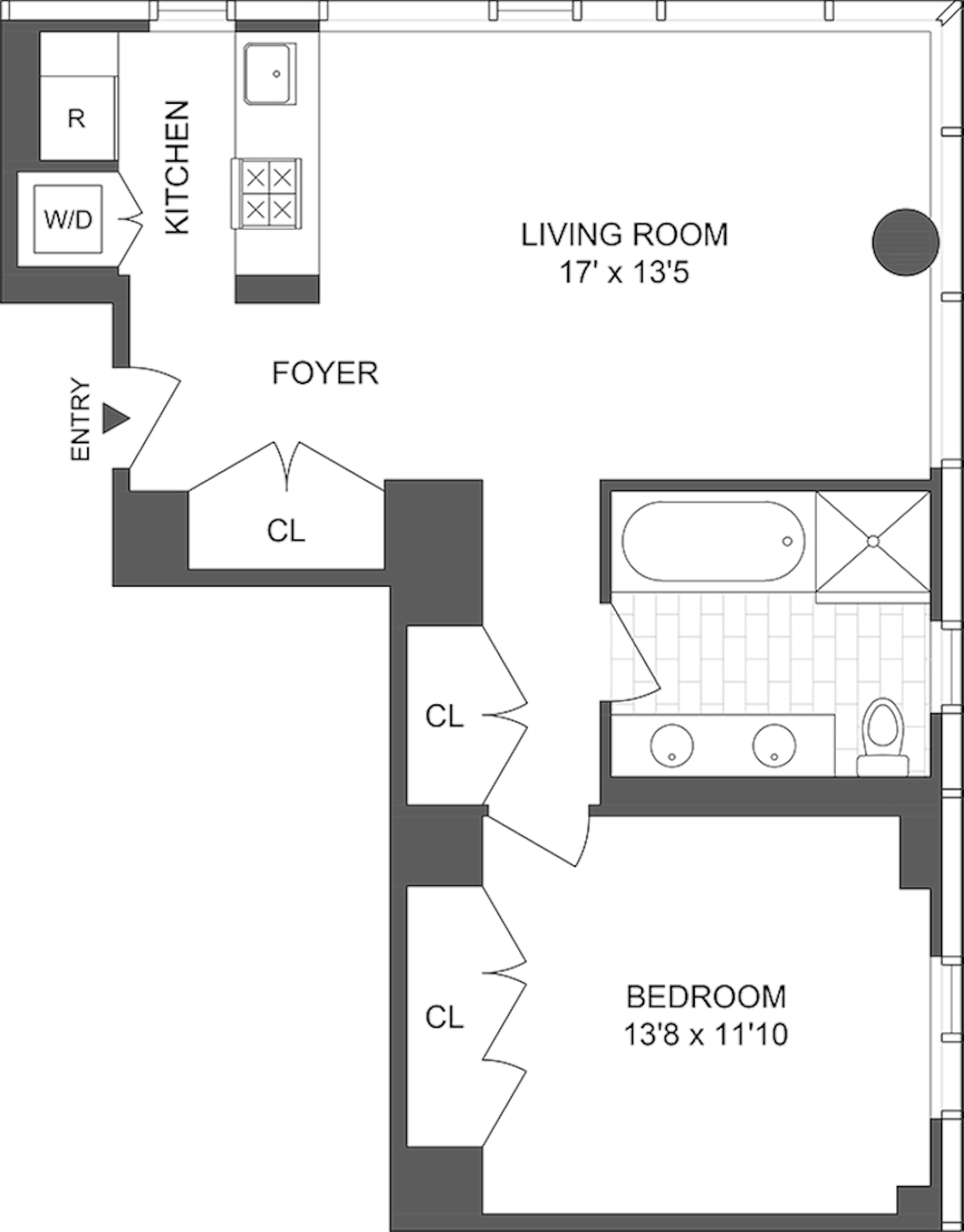 Floorplan for 18 West 48th Street, 12C