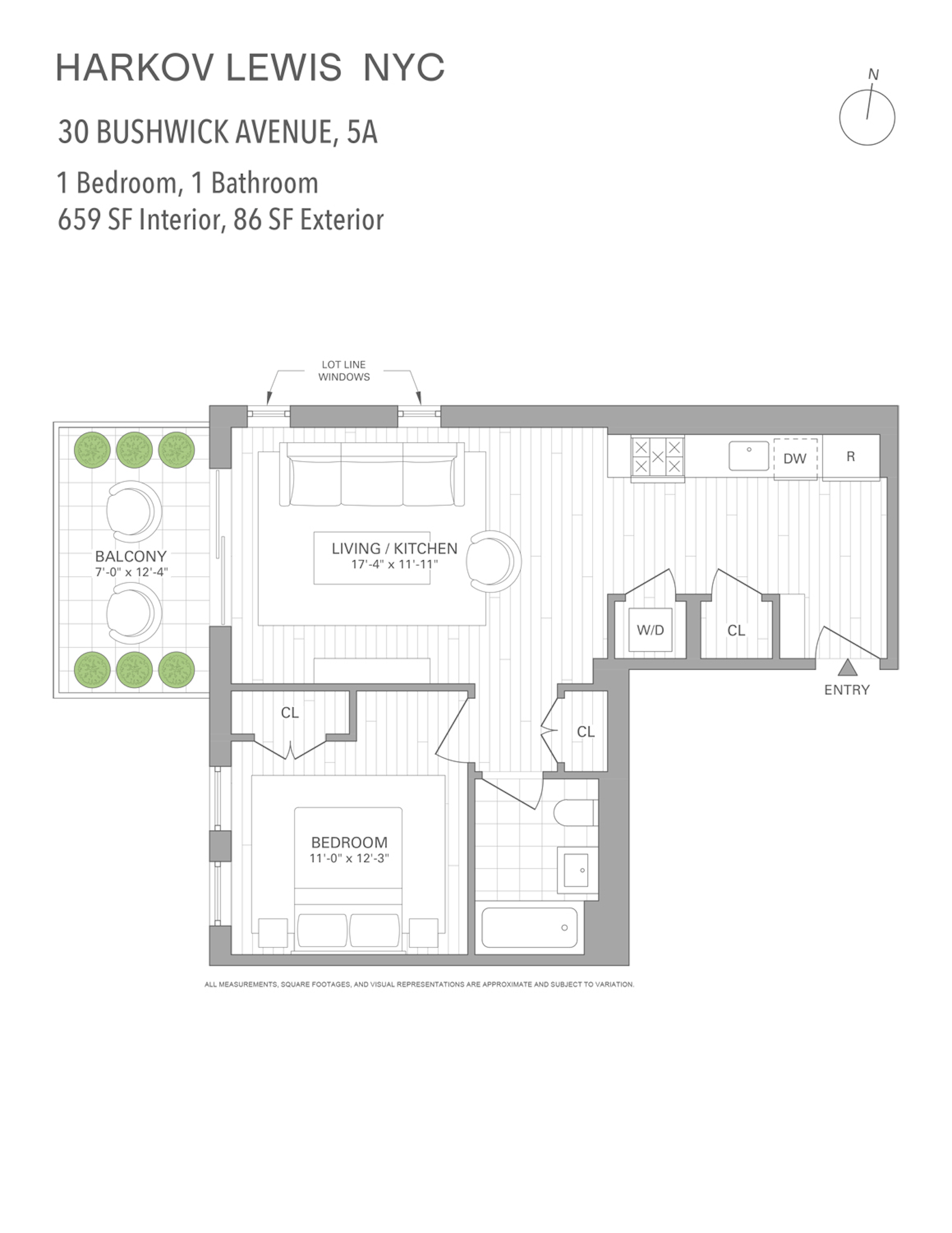 Floorplan for 30 Bushwick Avenue, 5A