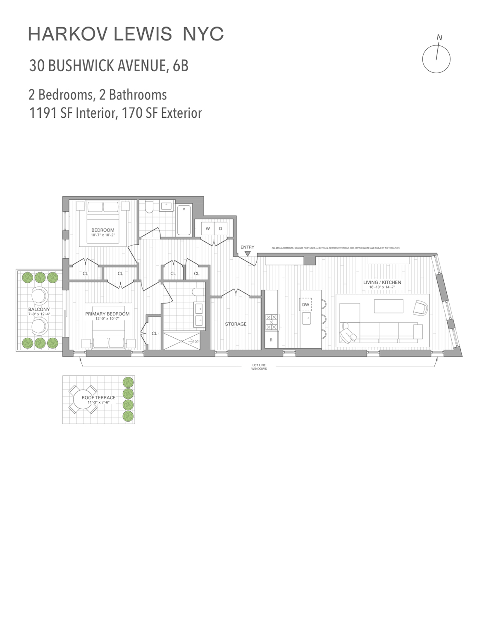 Floorplan for 30 Bushwick Avenue, 6B