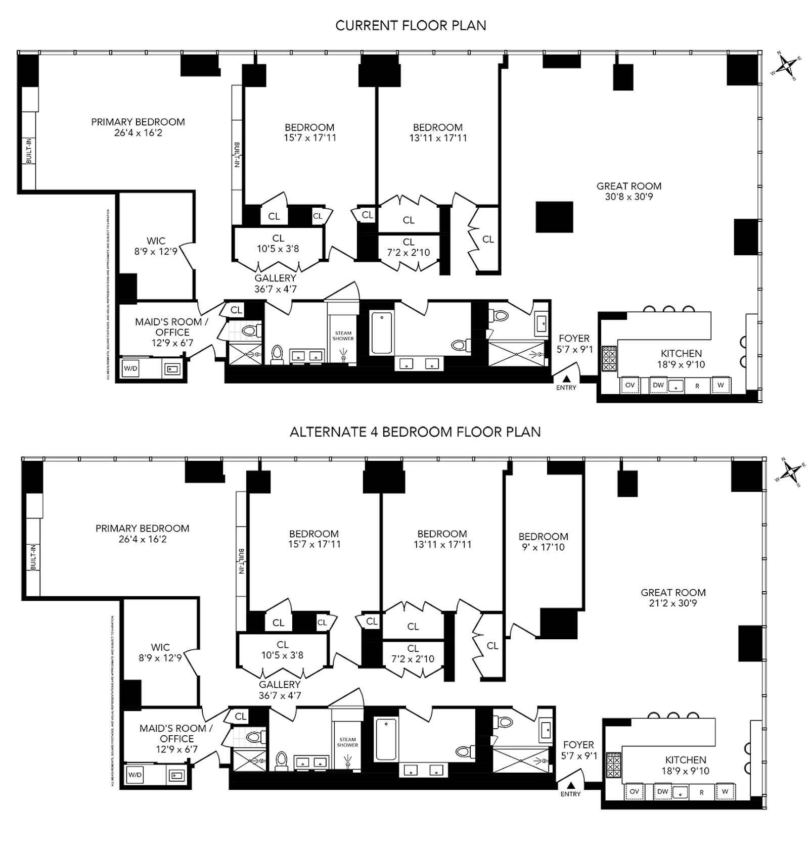 Floorplan for 641 Fifth Avenue, 30CD