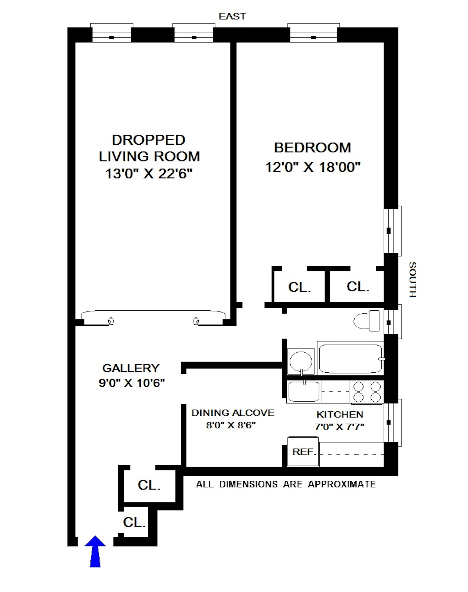 Floorplan for 4580 Broadway, 4J