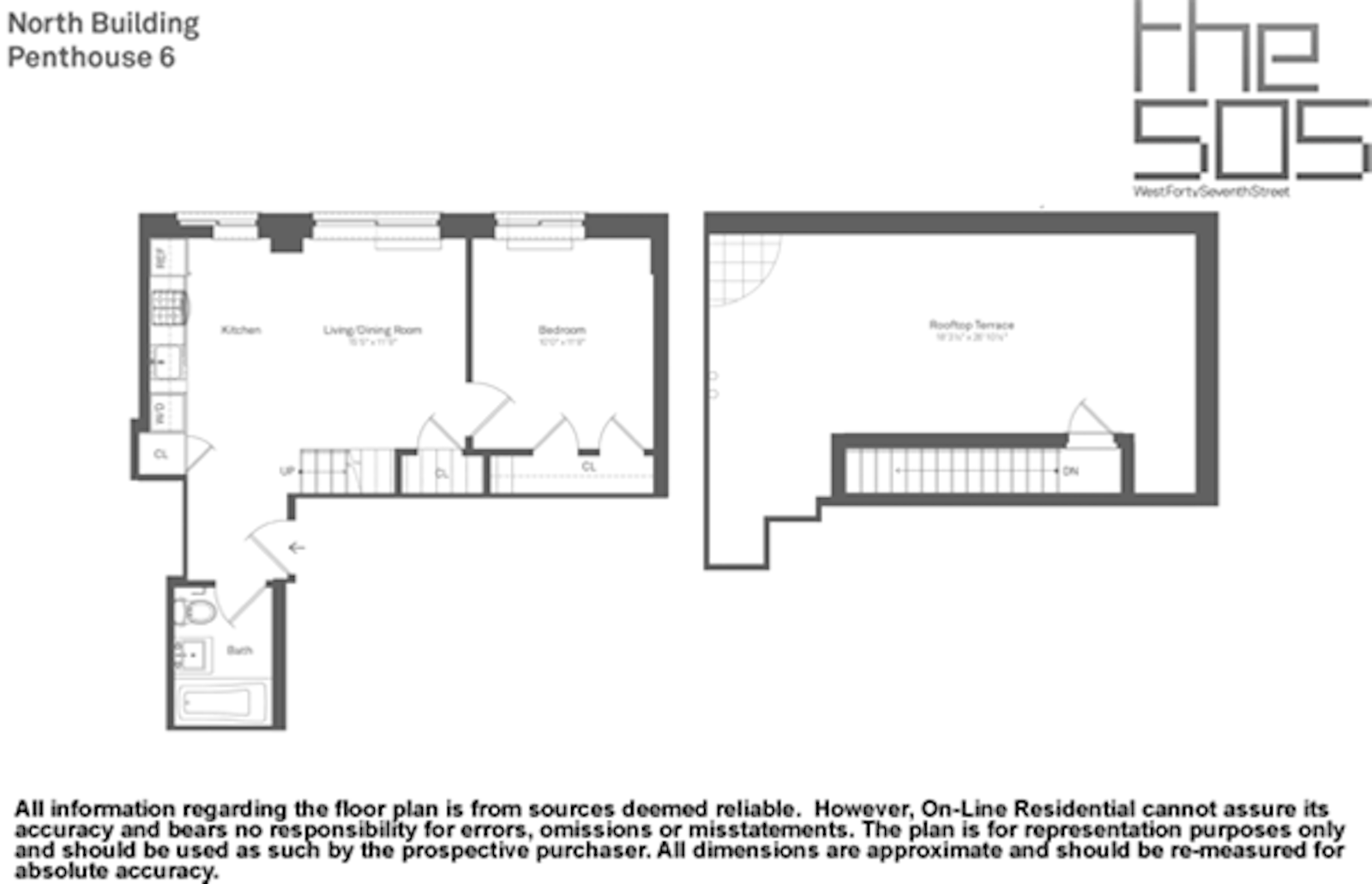 Floorplan for 505 West 47th Street, PH6N