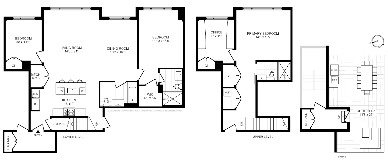 Floorplan for 502 Monroe St, 401