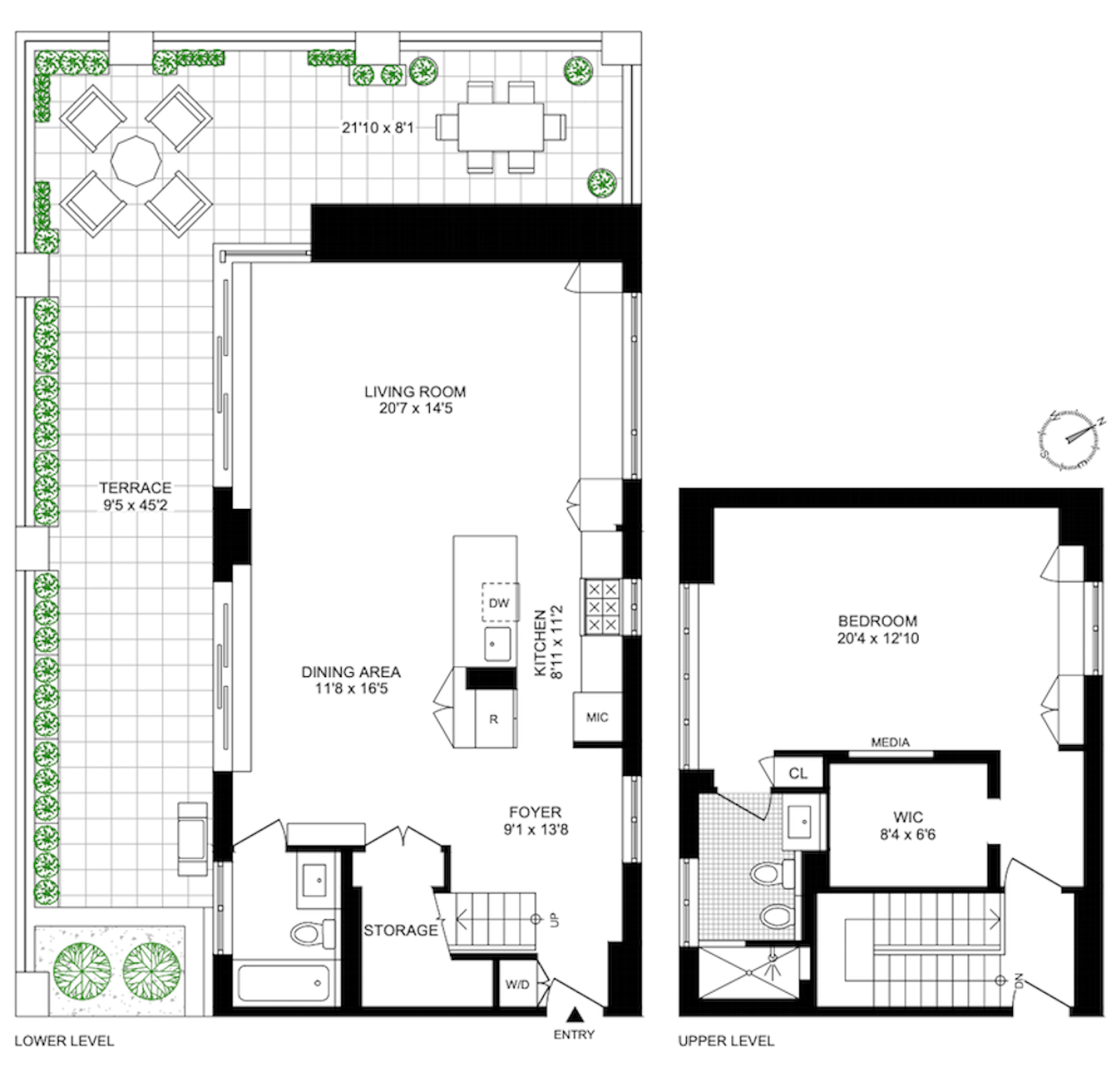 Floorplan for 101 West 79th Street, 14E