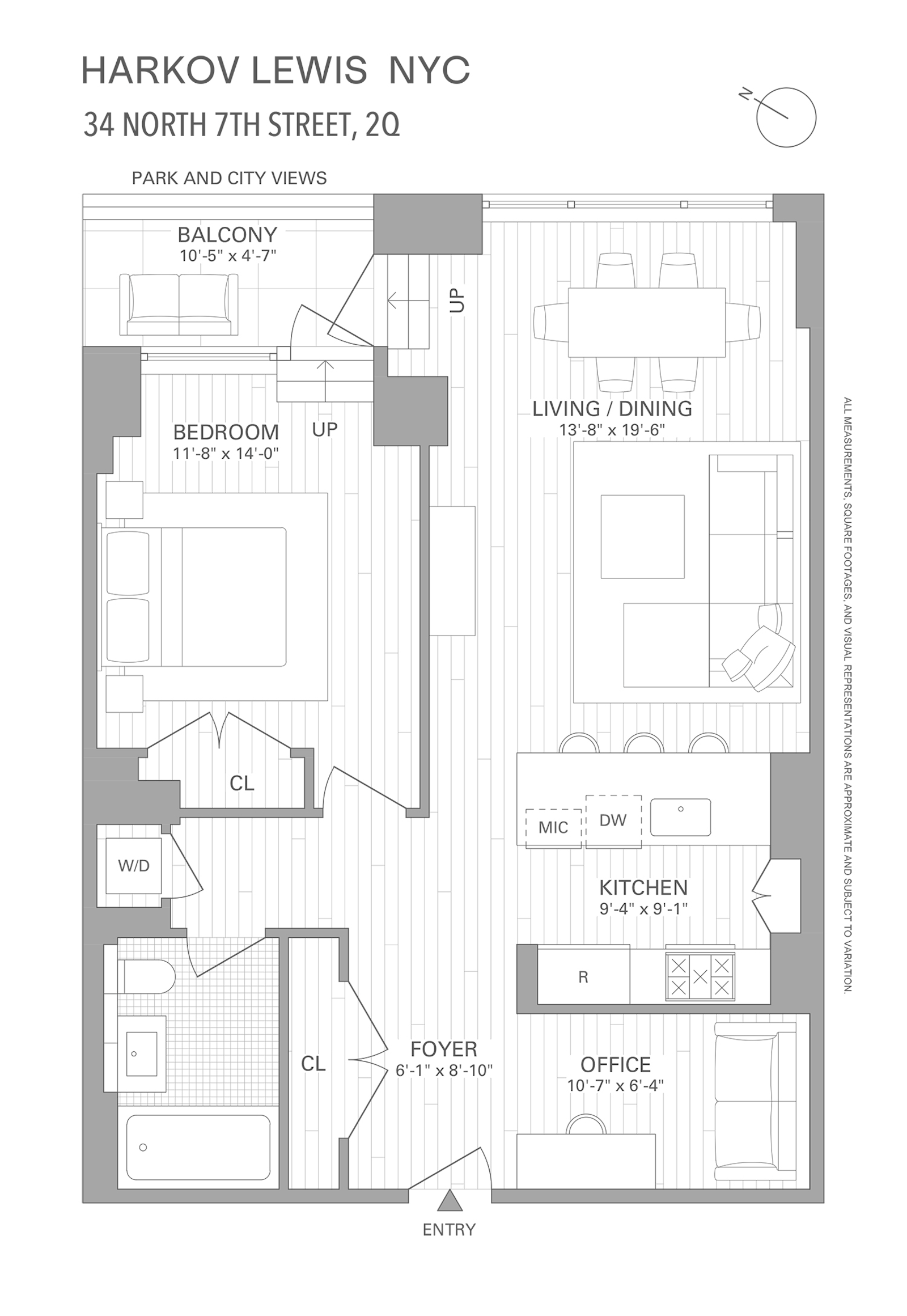 Floorplan for 34 North 7th St, 2Q