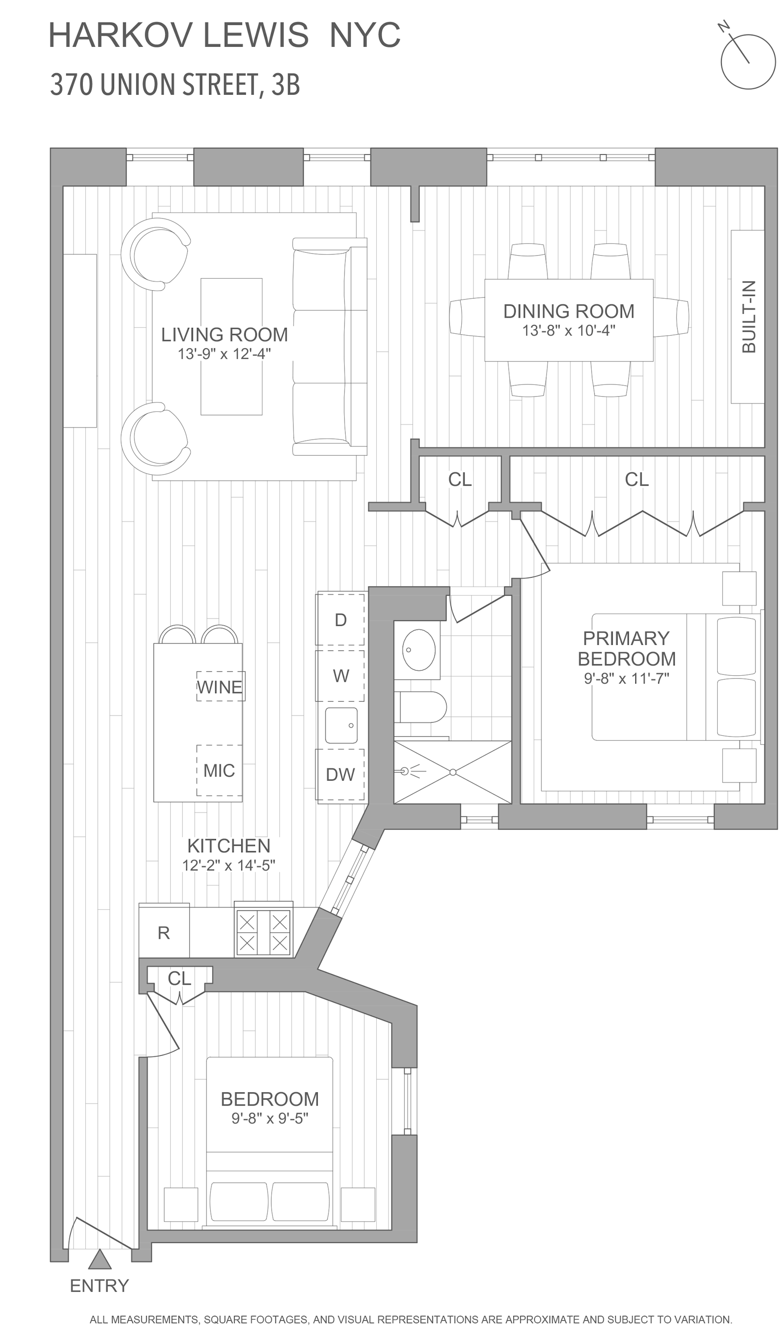 Floorplan for 370 Union St, 3B