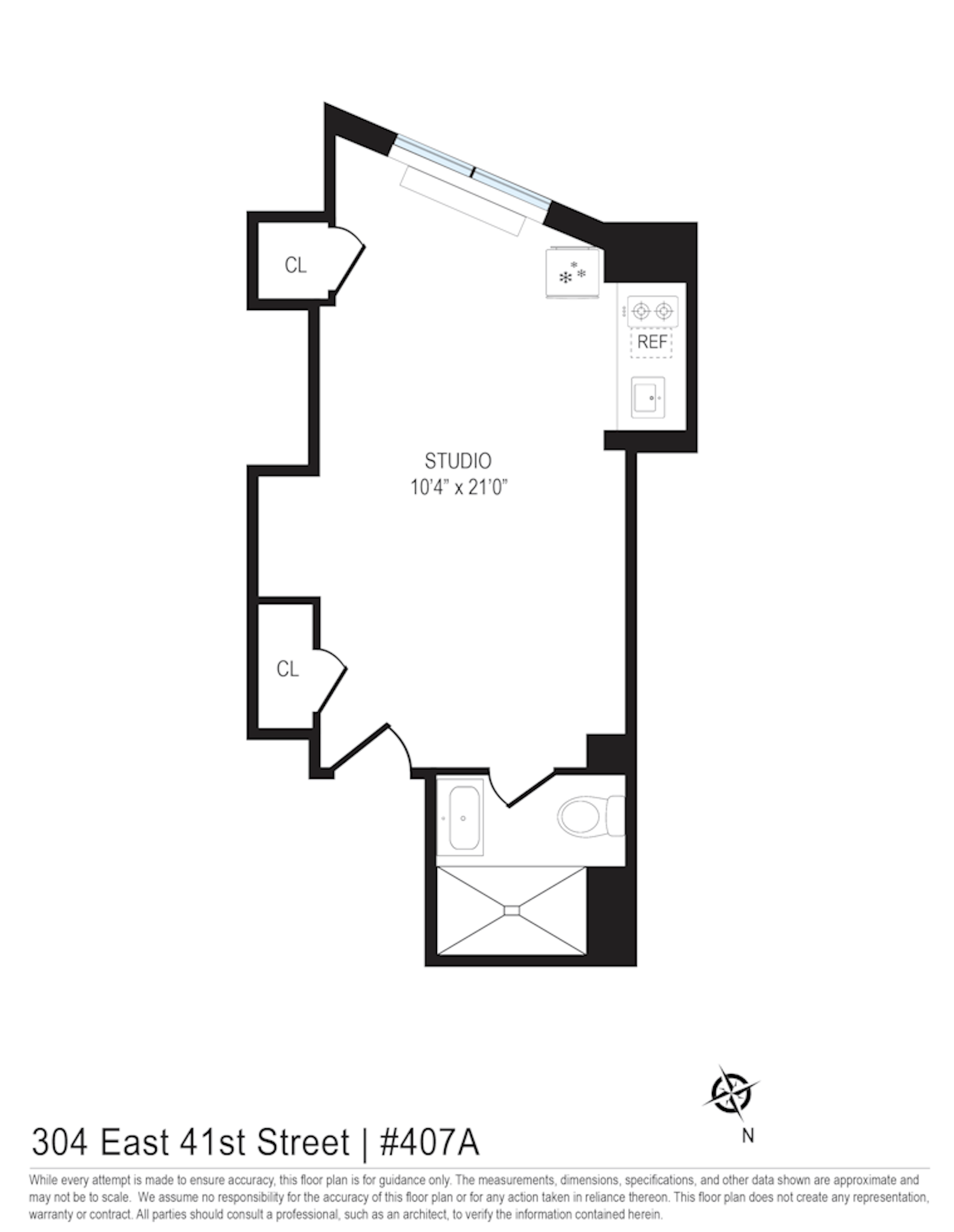 Floorplan for 304 East 41st Street, 407A