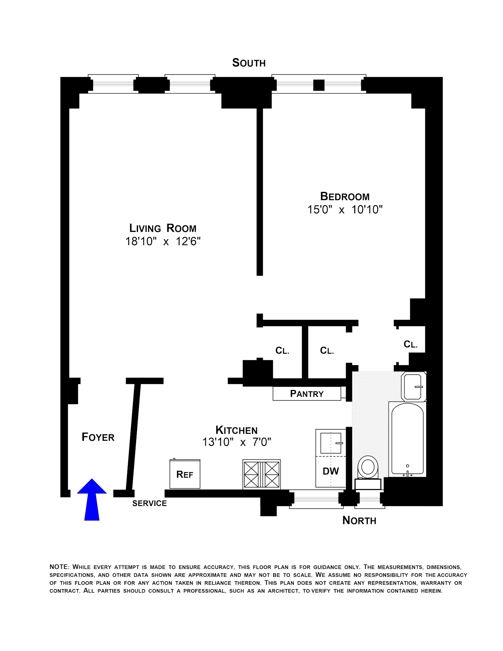 Floorplan for 269 West 72nd Street, 2A