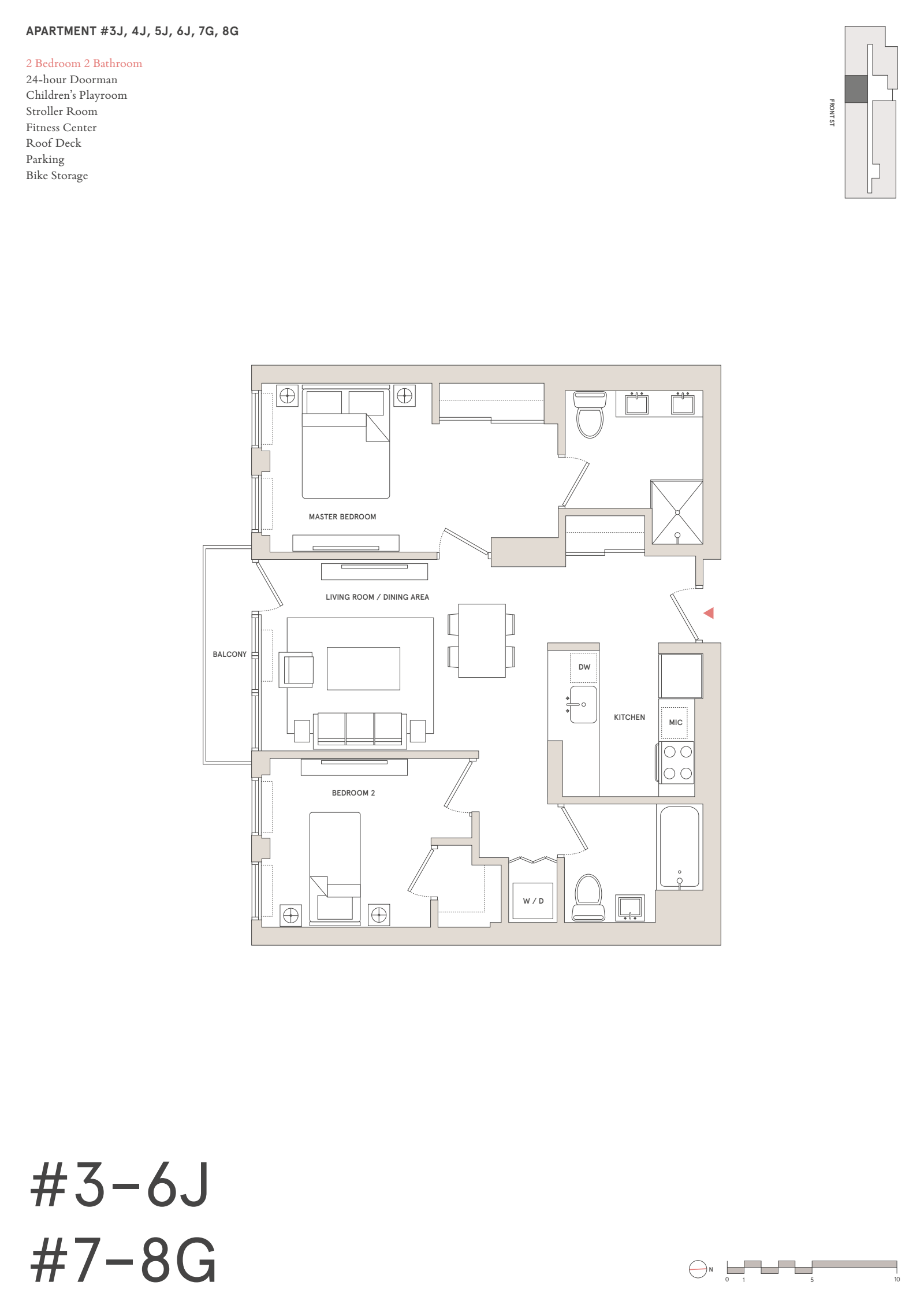 Floorplan for 181 Front Street, 6J