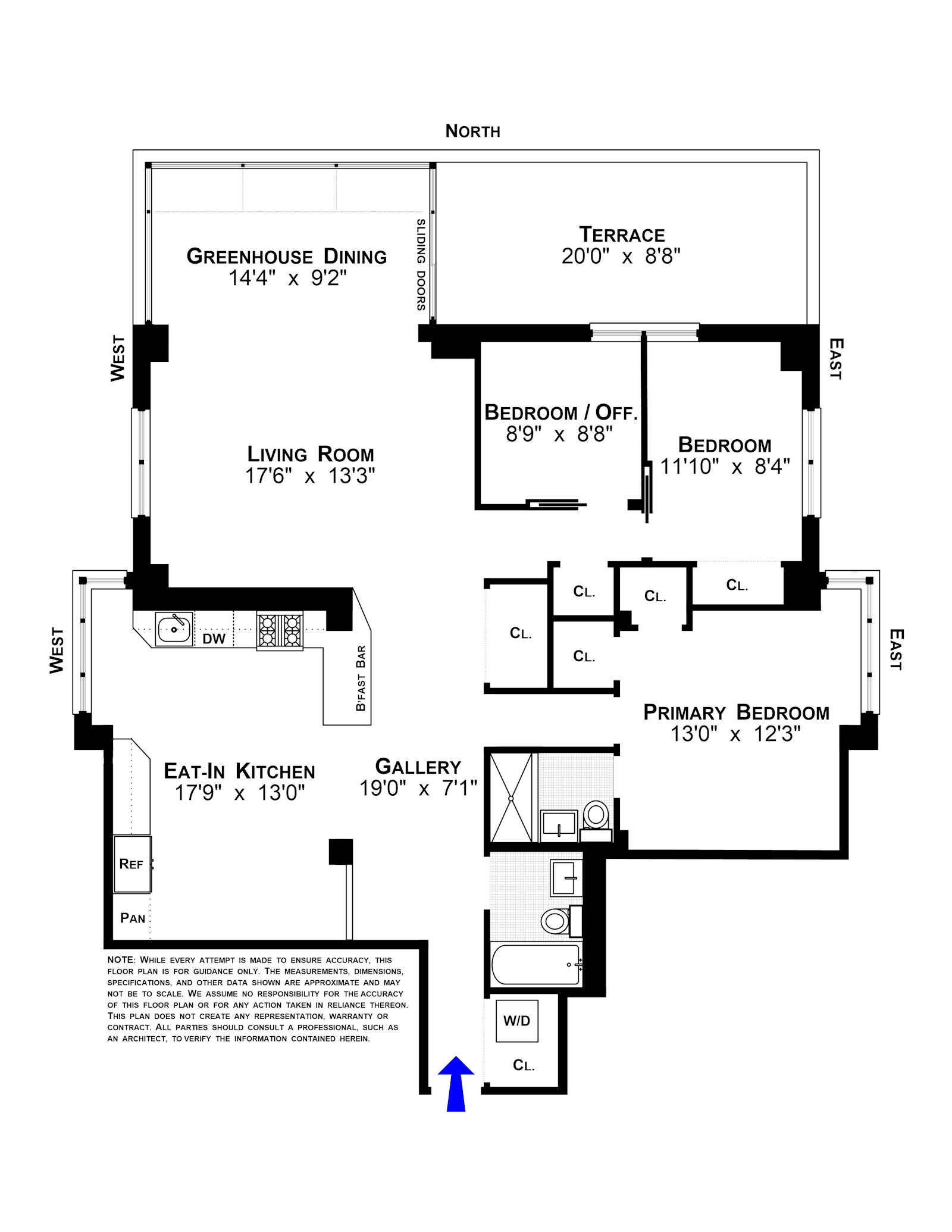 Floorplan for 417 Grand Street, D1801