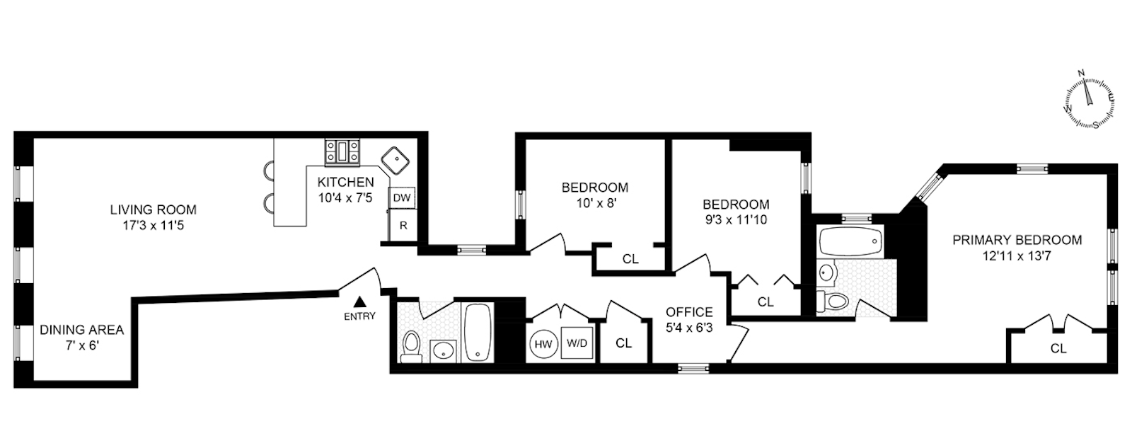 Floorplan for 325 Clinton Street, 3