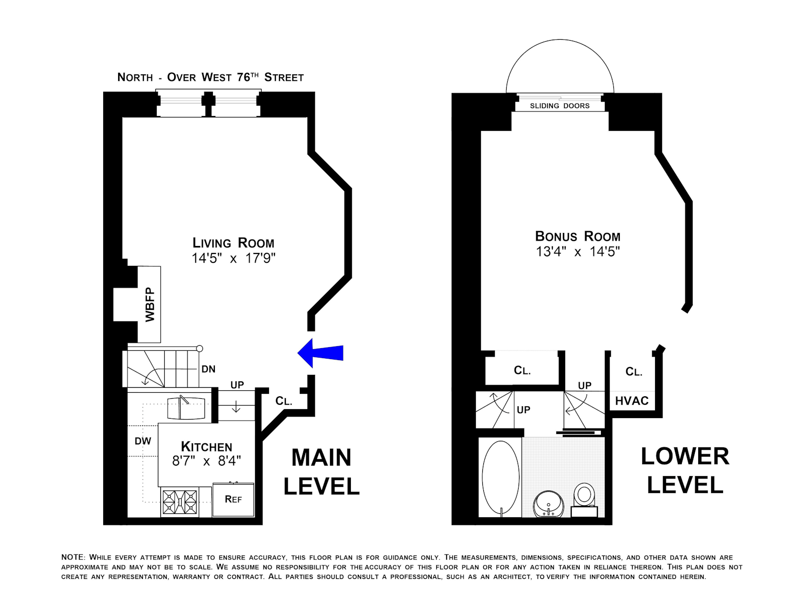 Floorplan for 44 West 76th Street, 2