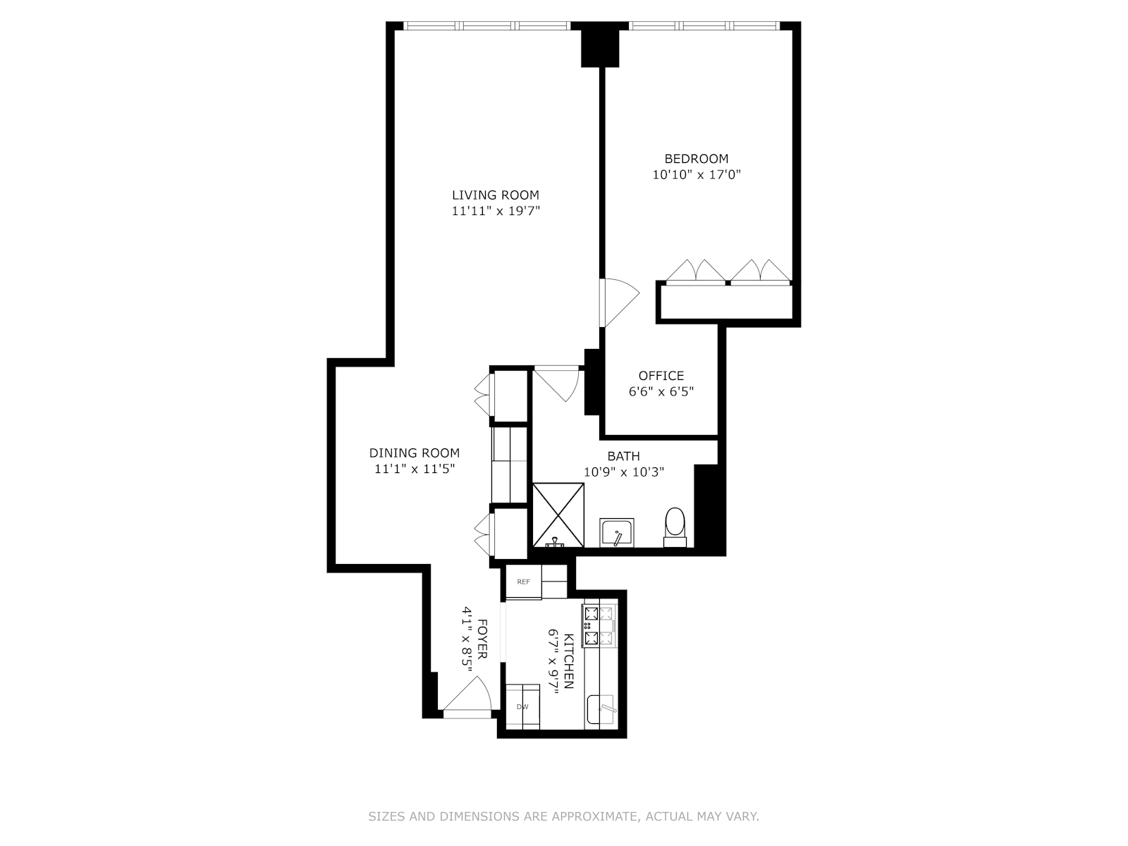 Floorplan for 165 West 66th Street, 11K