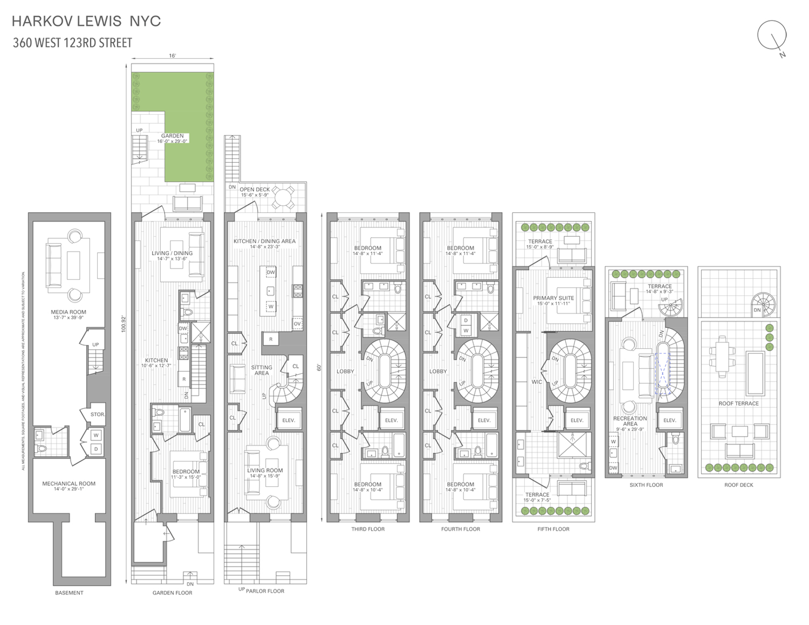 Floorplan for 360 West 123rd Street