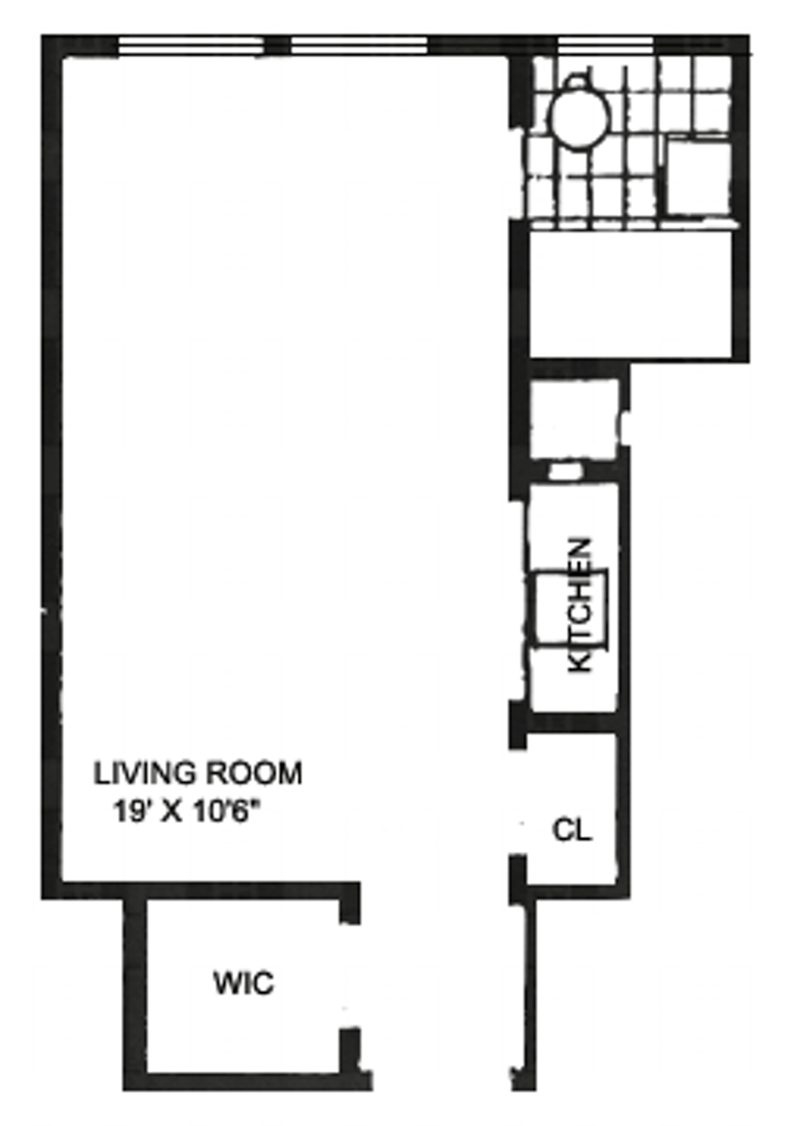 Floorplan for 457 West 57th Street, 711