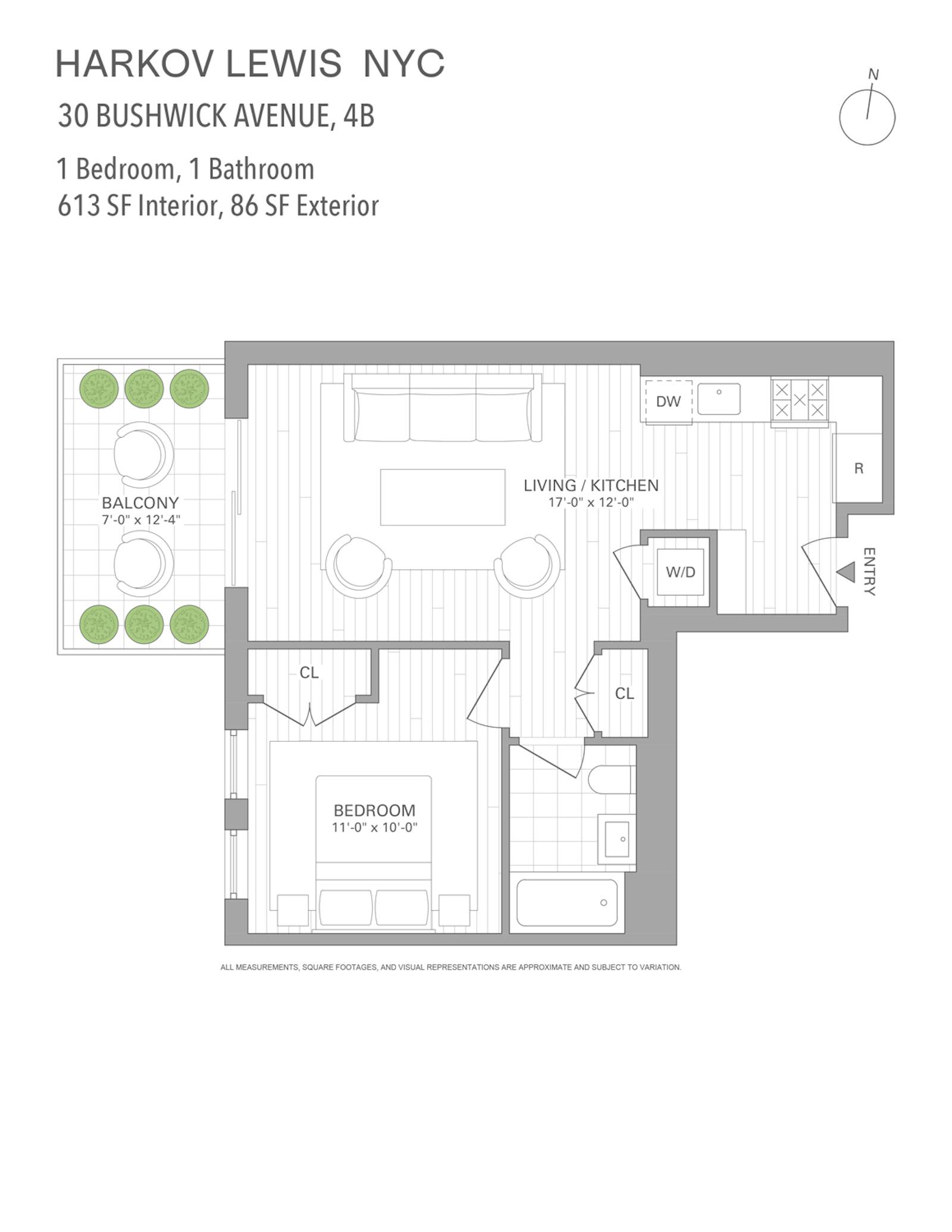 Floorplan for 30 Bushwick Avenue, 4B