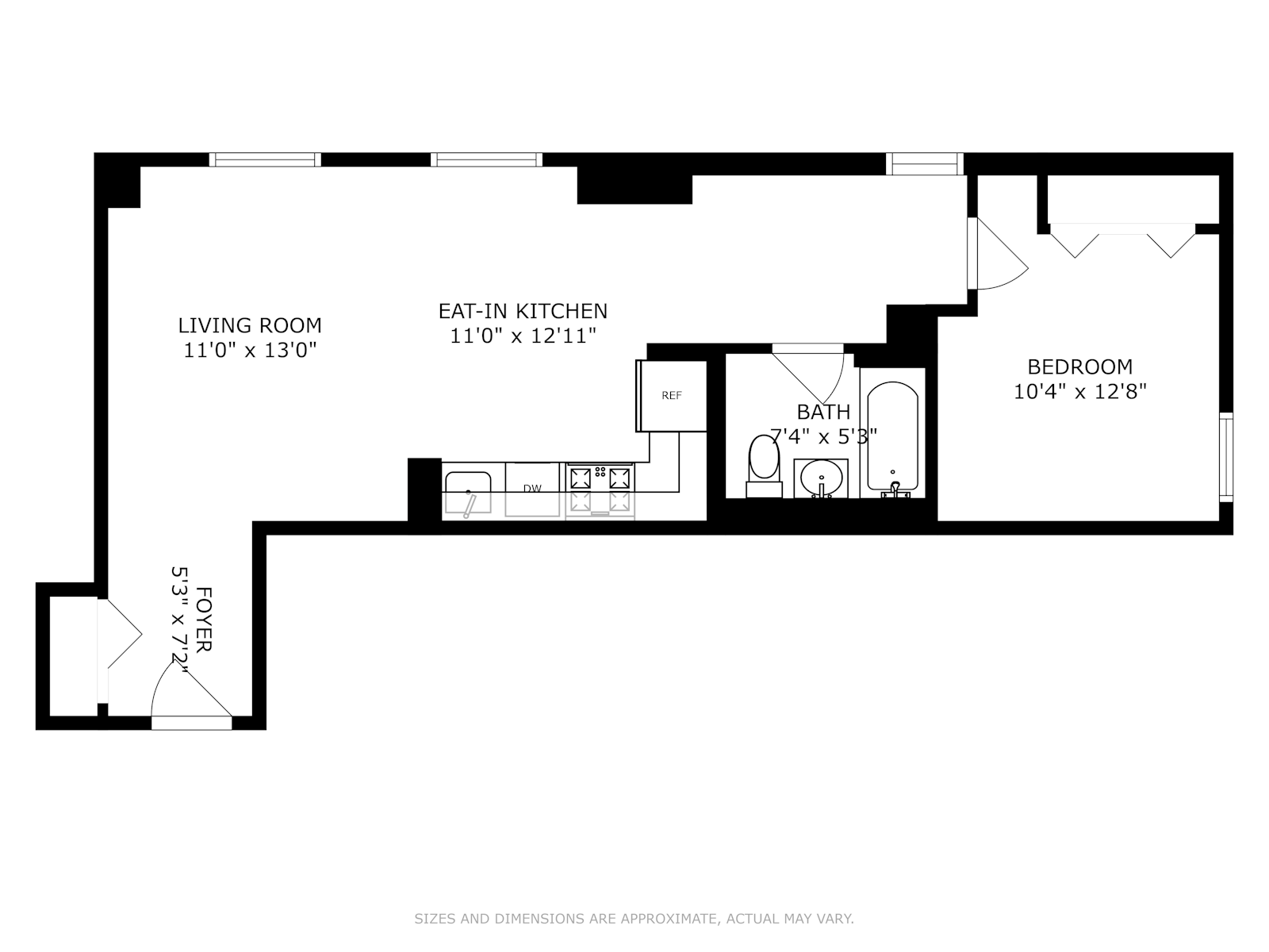 Floorplan for 20 West Street, 31D