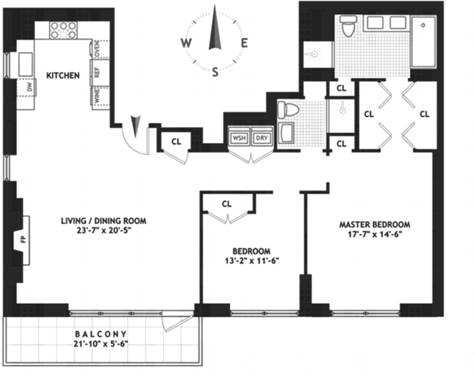 Floorplan for 120 West 72nd Street, 11A