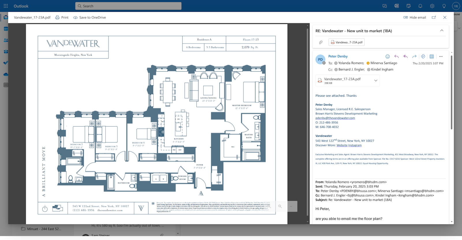 Floorplan for 543 West 122nd Street, 18A