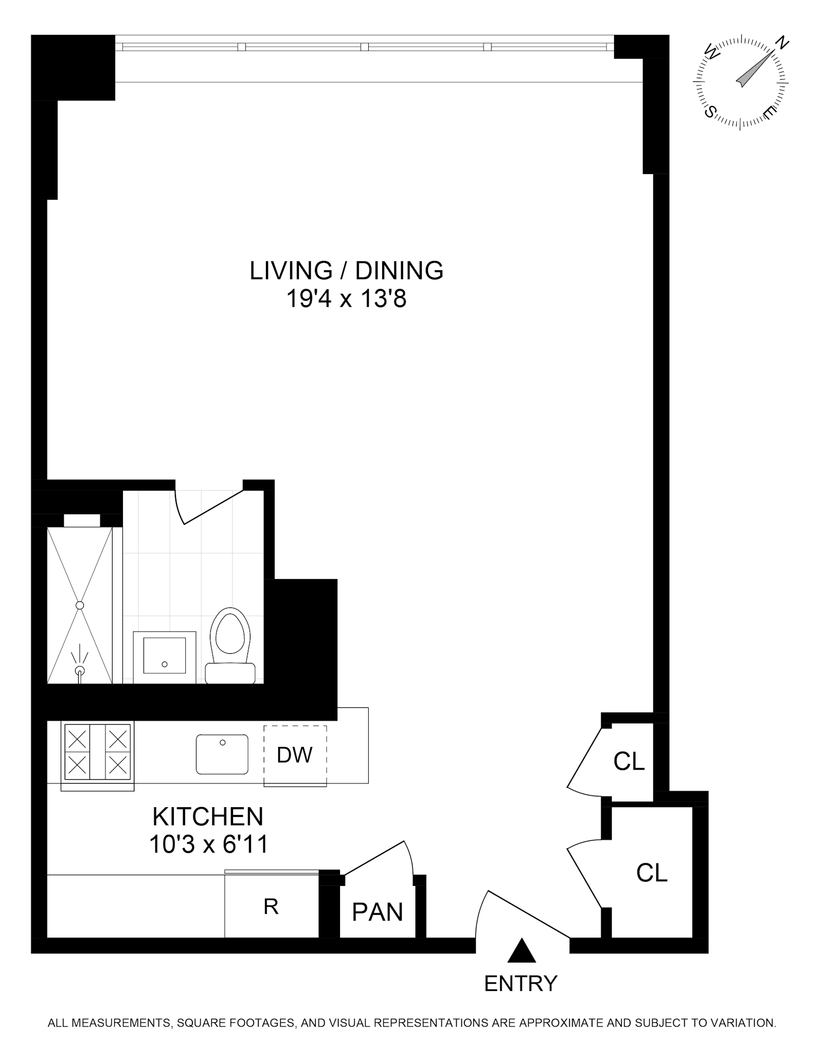 Floorplan for 160 West End Avenue, 3F