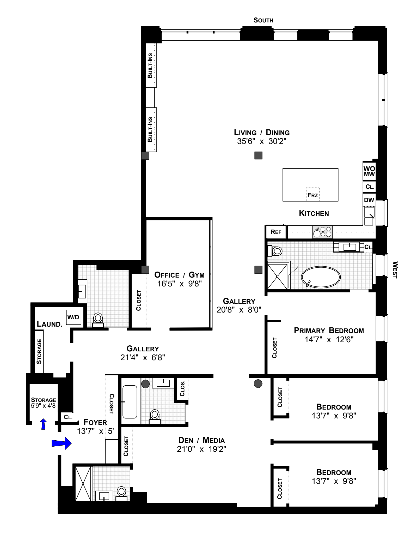 Floorplan for 145 6th Avenue