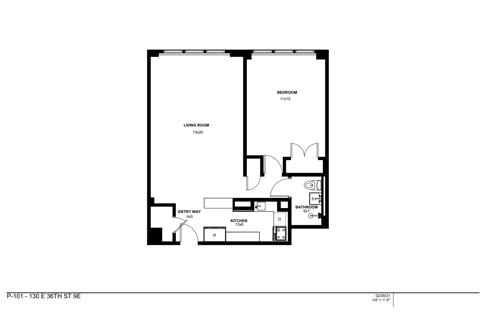 Floorplan for 120 East 36th Street, 9E