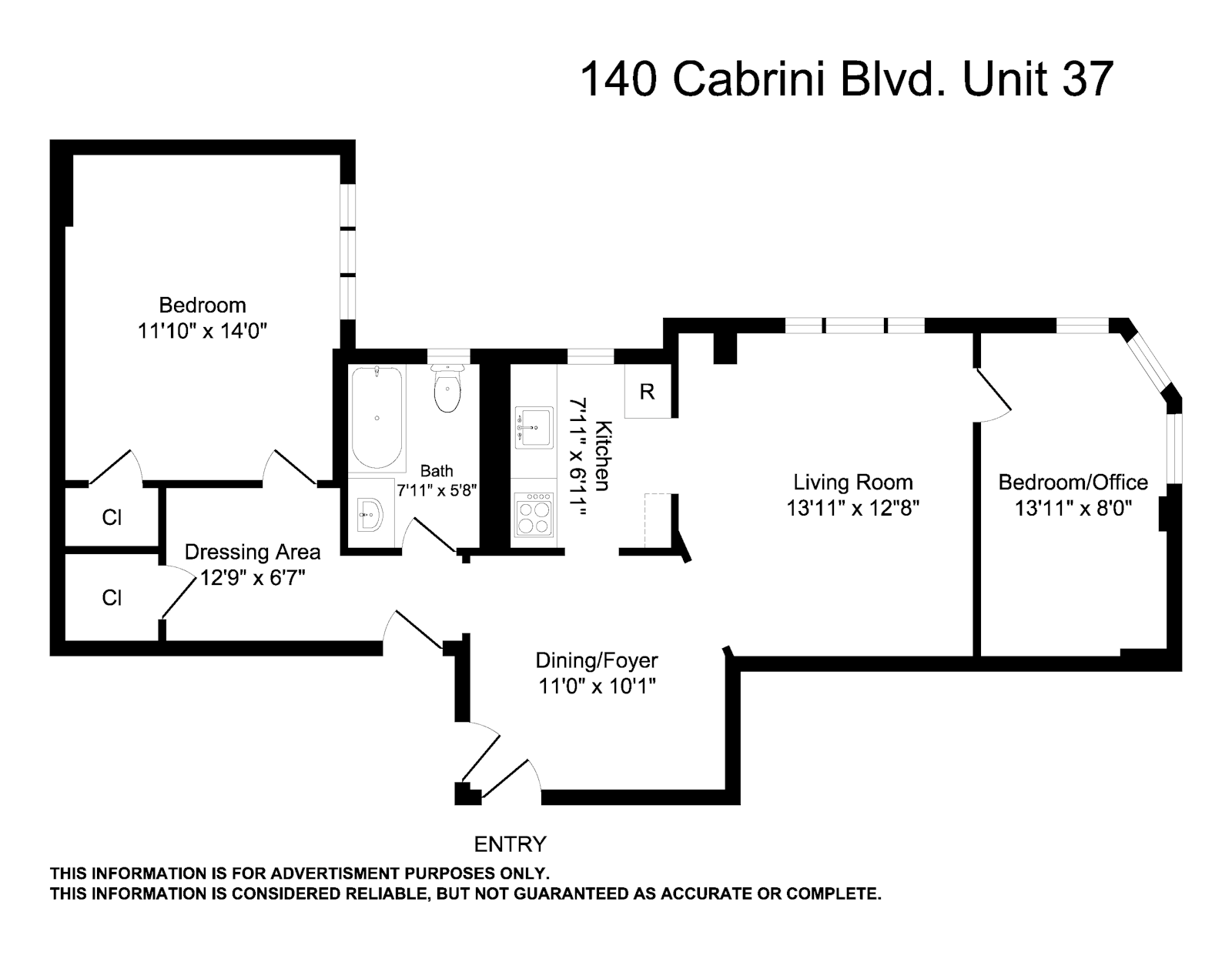 Floorplan for 140 Cabrini Boulevard, 37