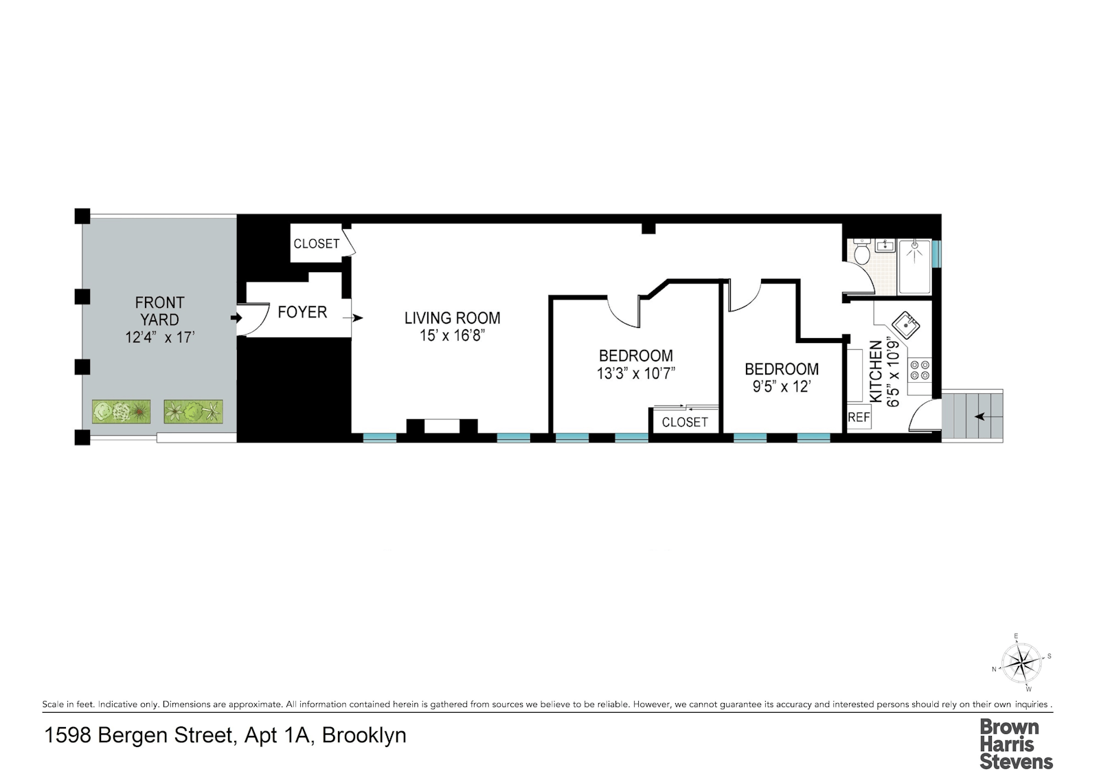 Floorplan for 1598 Bergen Street, 1A