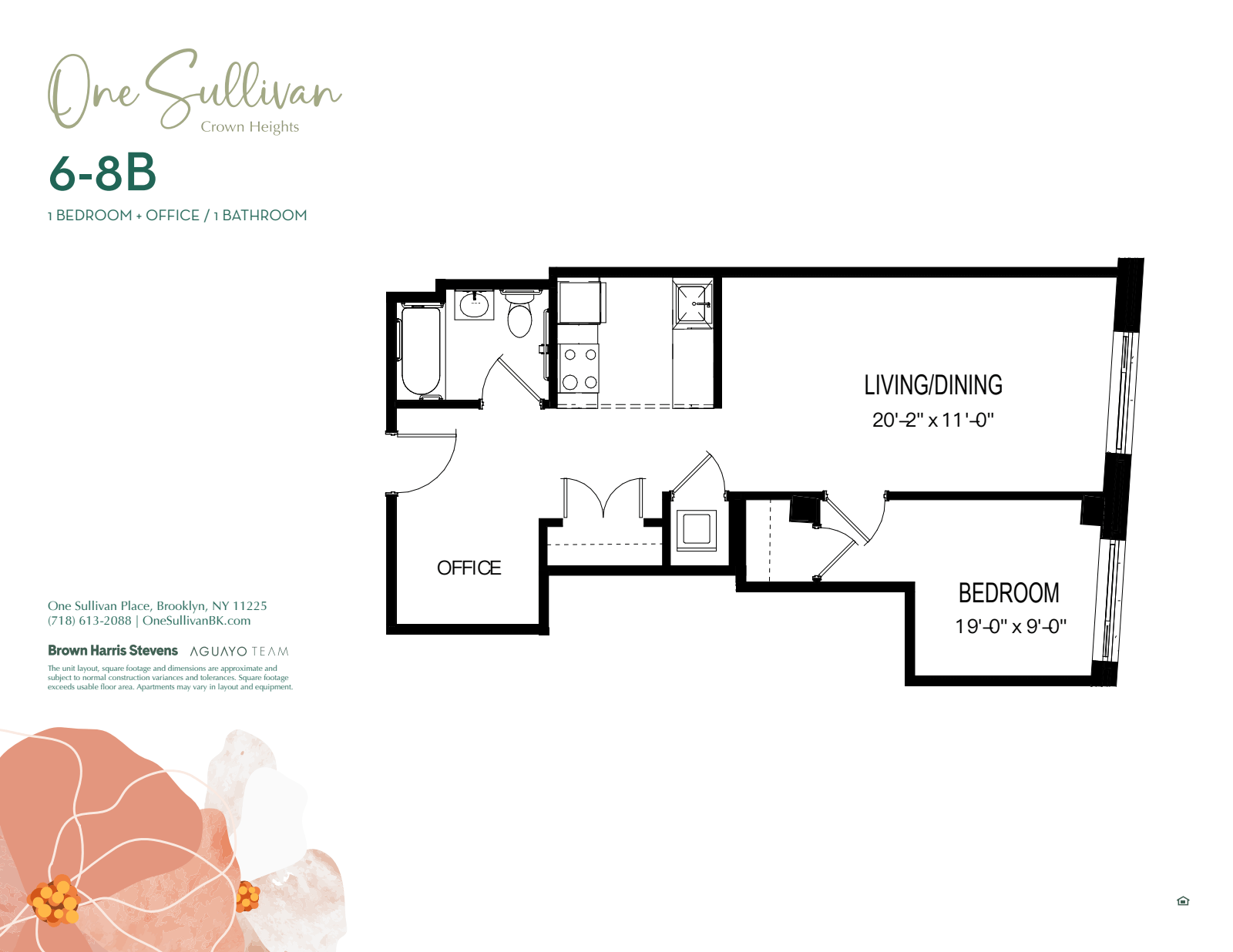 Floorplan for 1 Sullivan Place, 8B