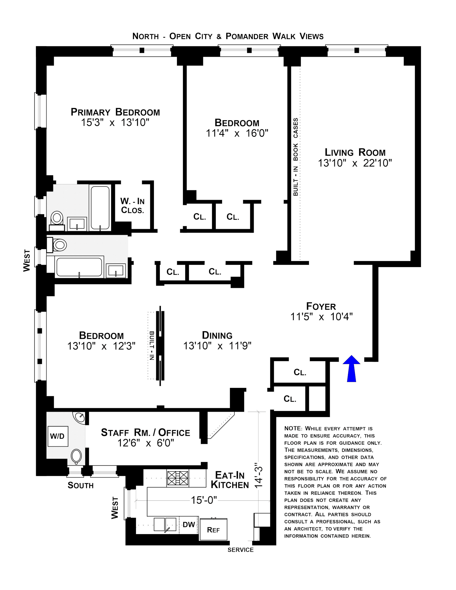Floorplan for 250 West 94th Street, 11H