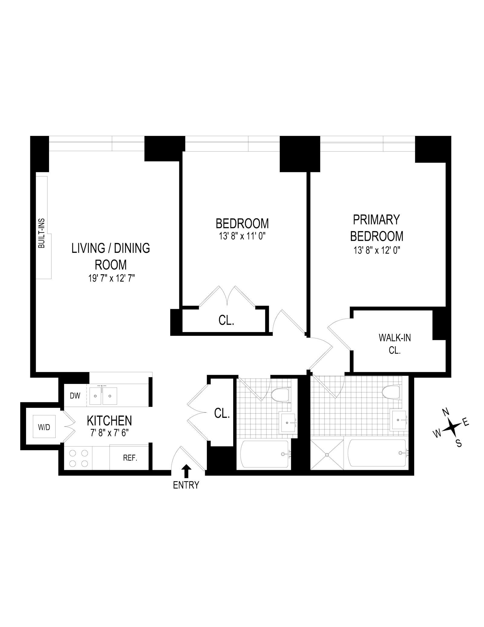 Floorplan for 120 Riverside Boulevard, 10D