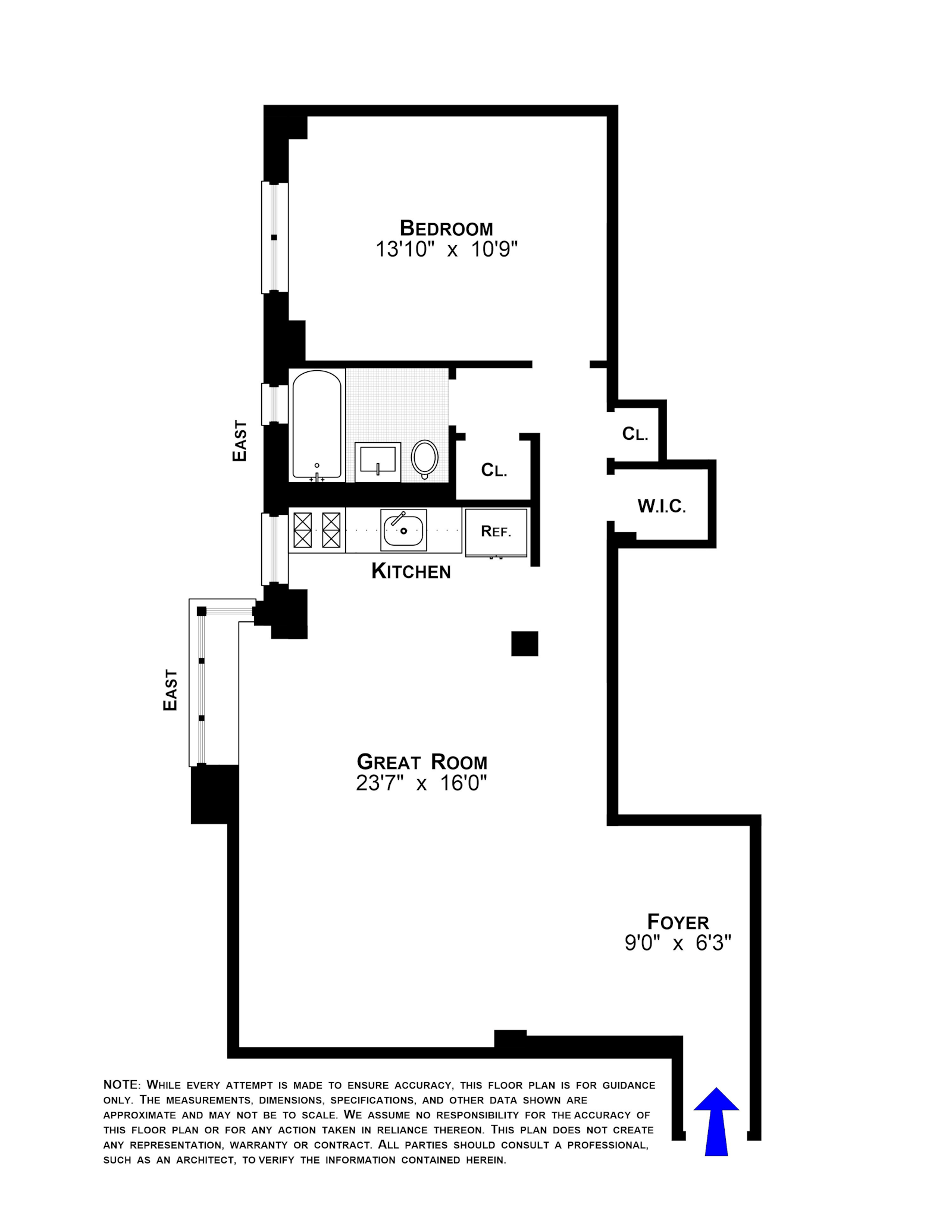 Floorplan for 550 Grand Street, H5G