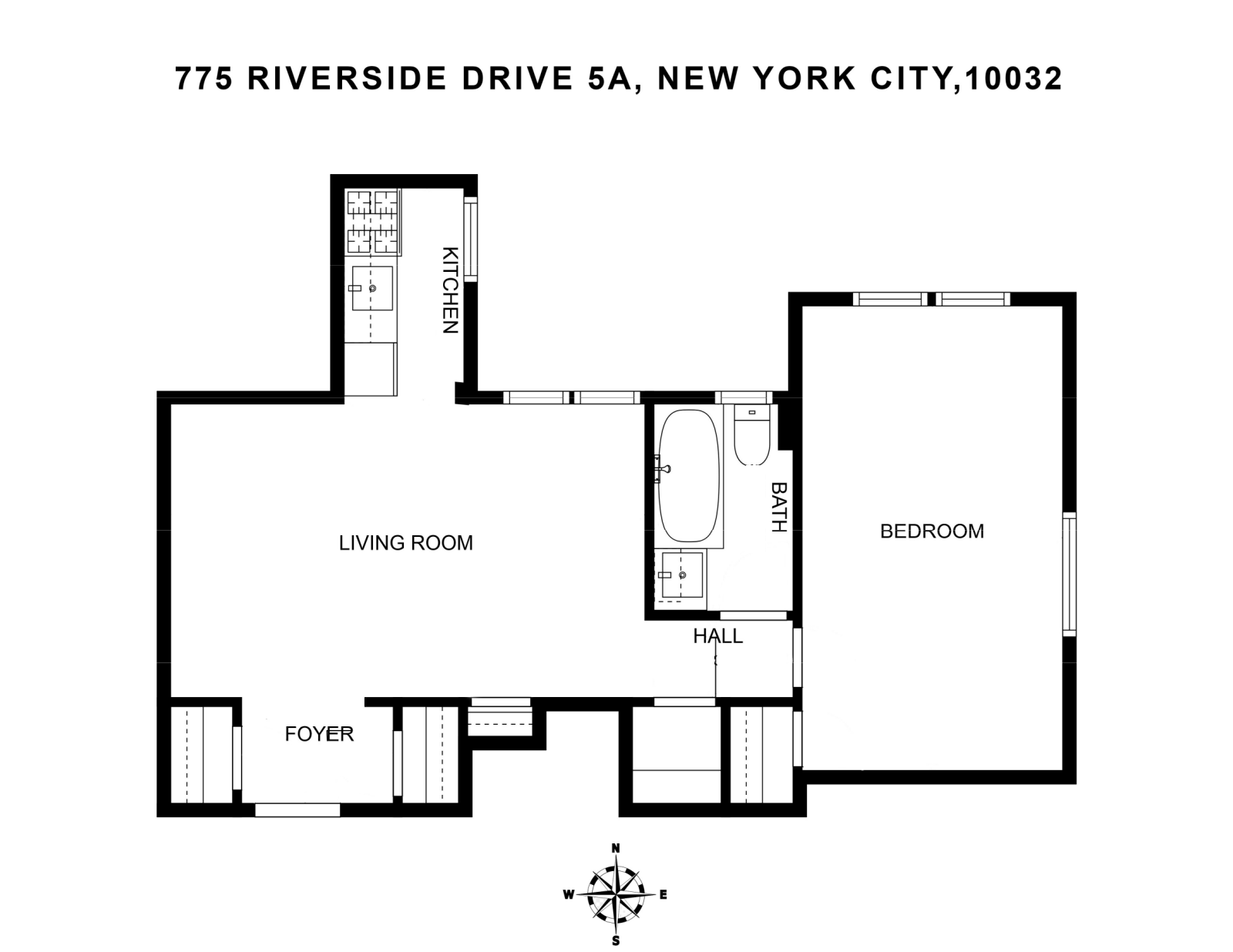 Floorplan for 775 Riverside Drive, 5A