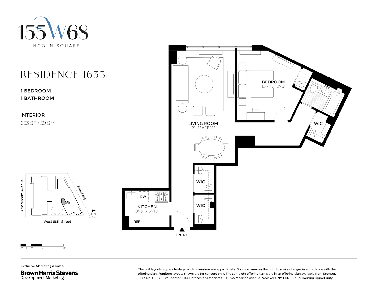 Floorplan for 155 West 68th Street, 1633