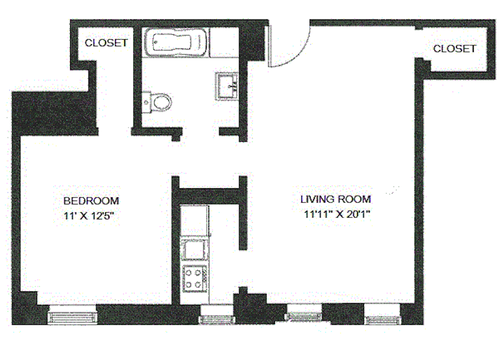 Floorplan for 230 Riverside Drive, 14E