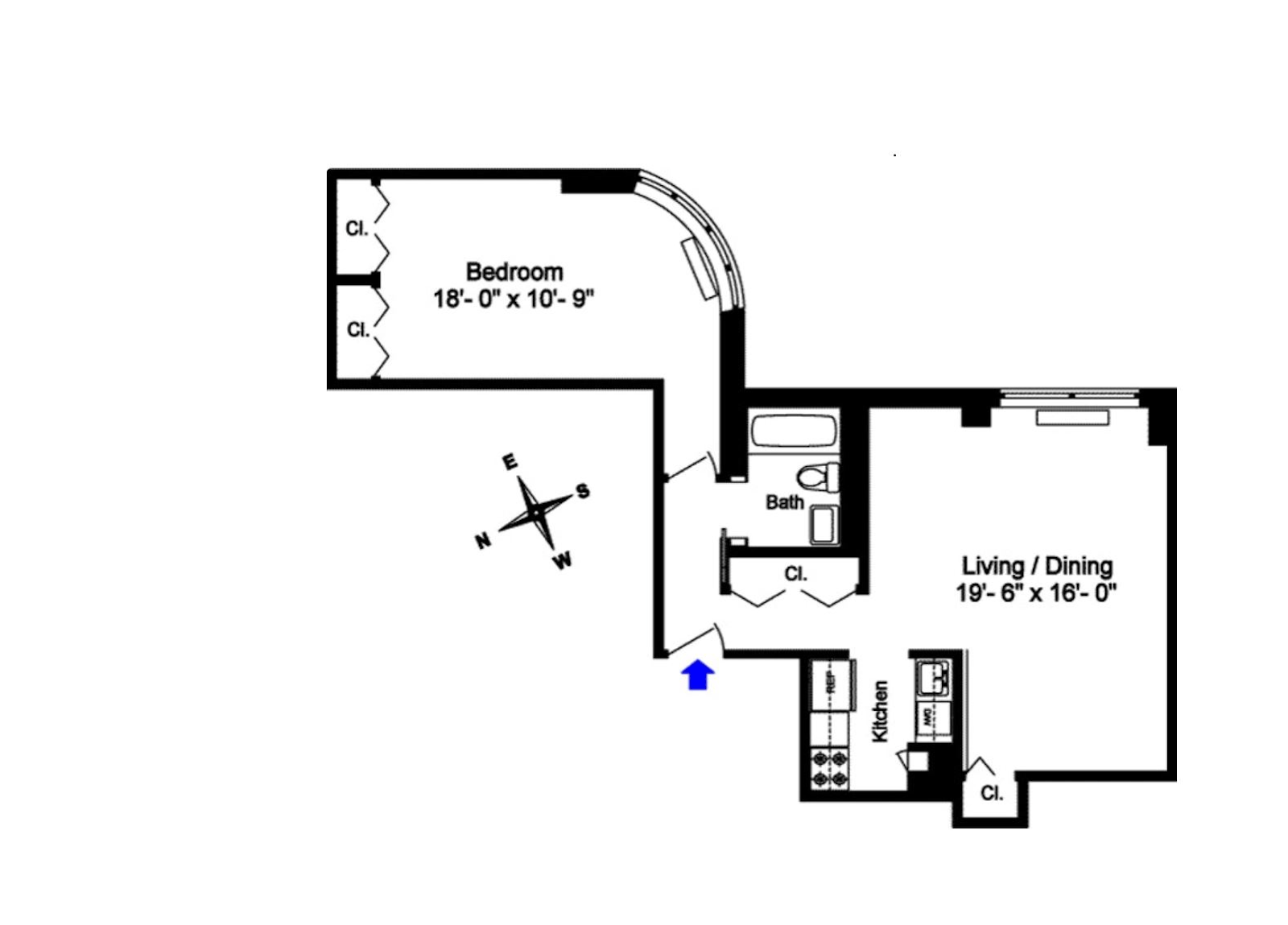 Floorplan for 275 Greenwich Street, 6G