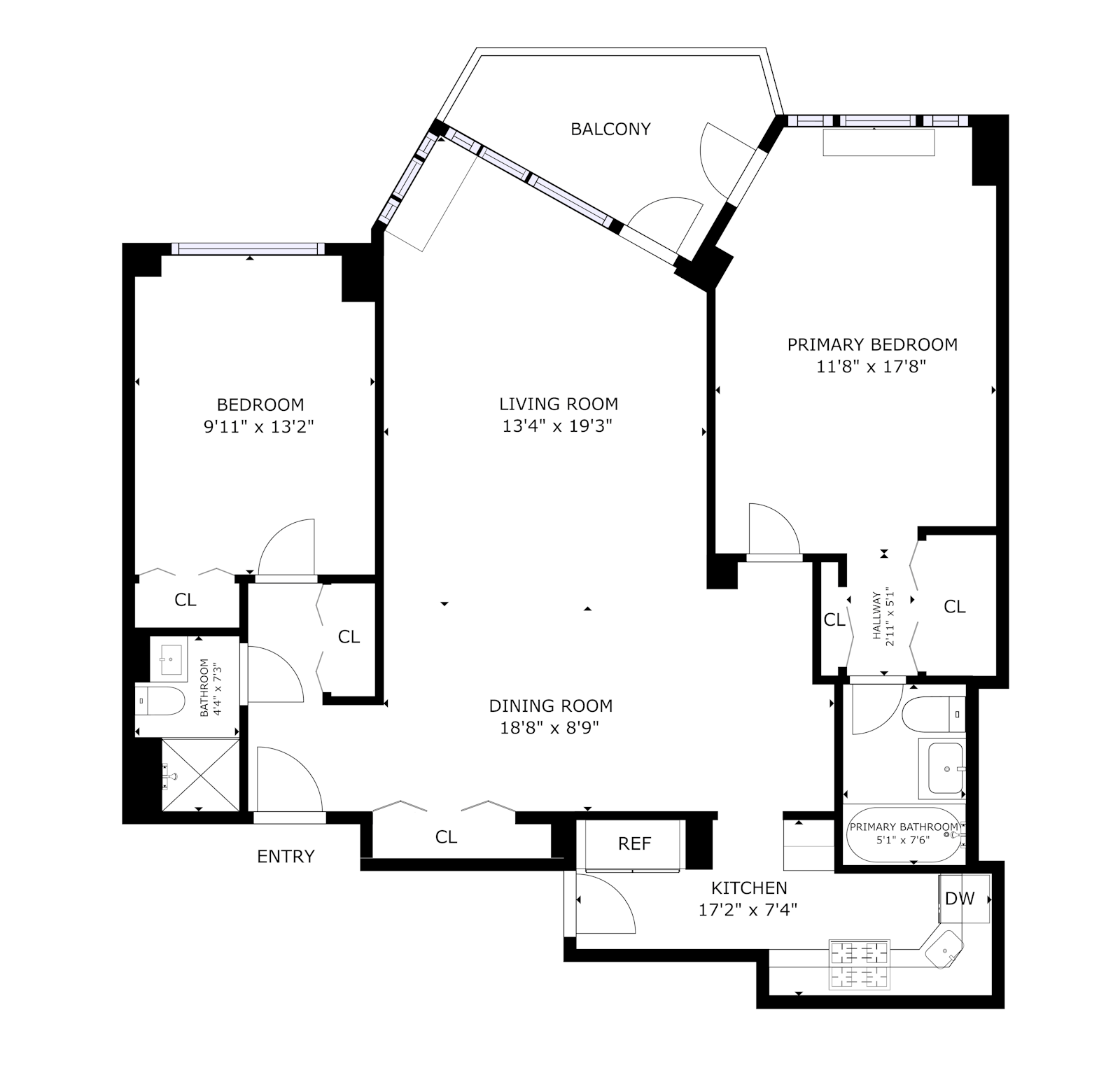 Floorplan for 60 Sutton Place South, 6KS