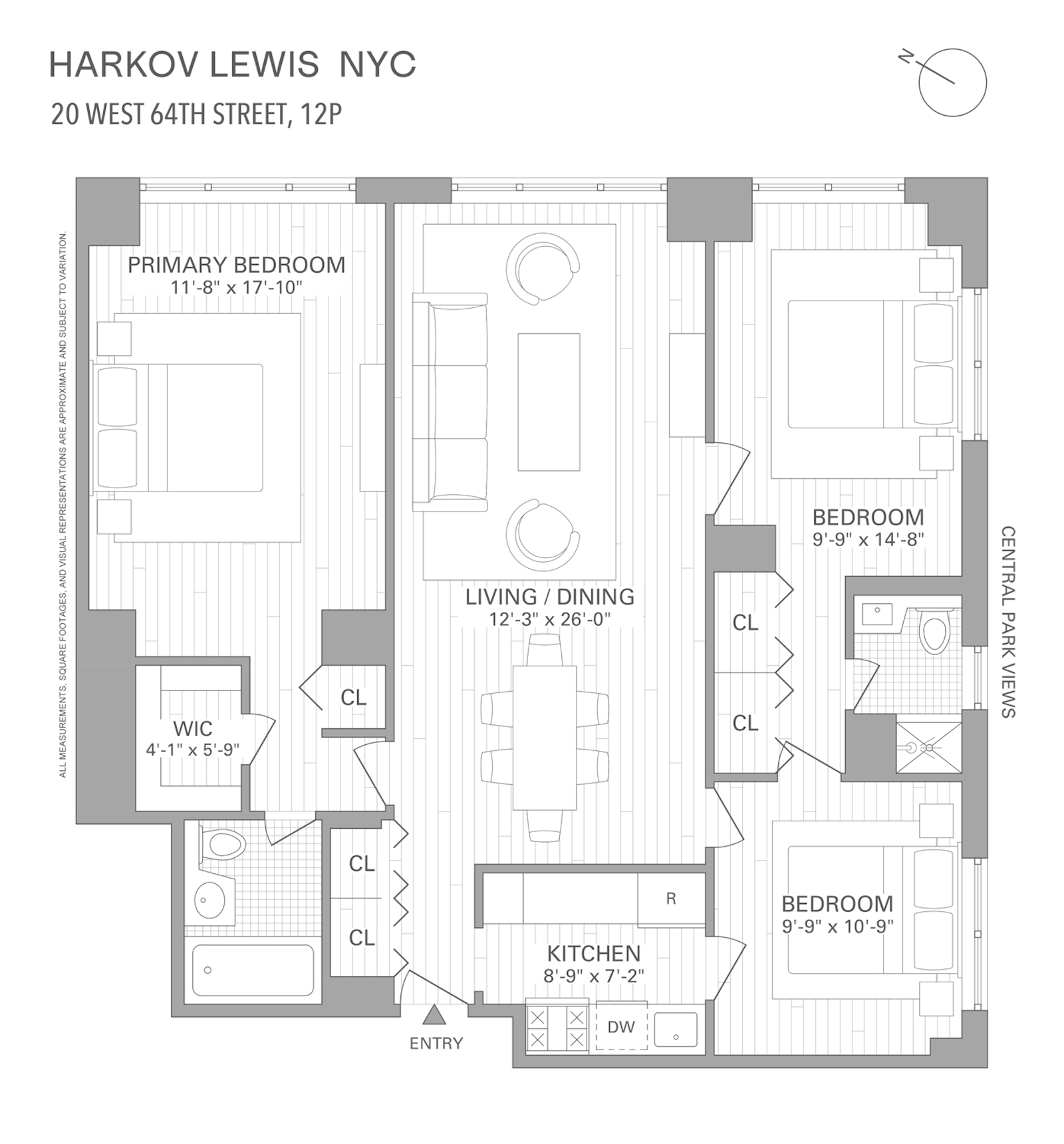 Floorplan for 20 West 64th Street, 12P