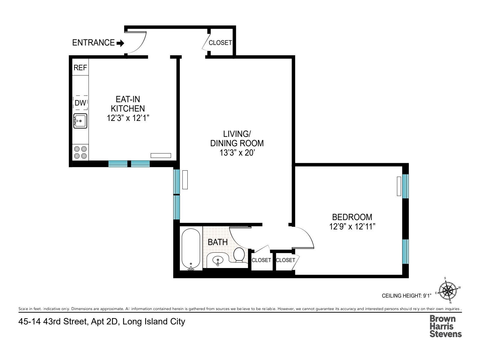 Floorplan for 45 -14 43rd Street, 2D