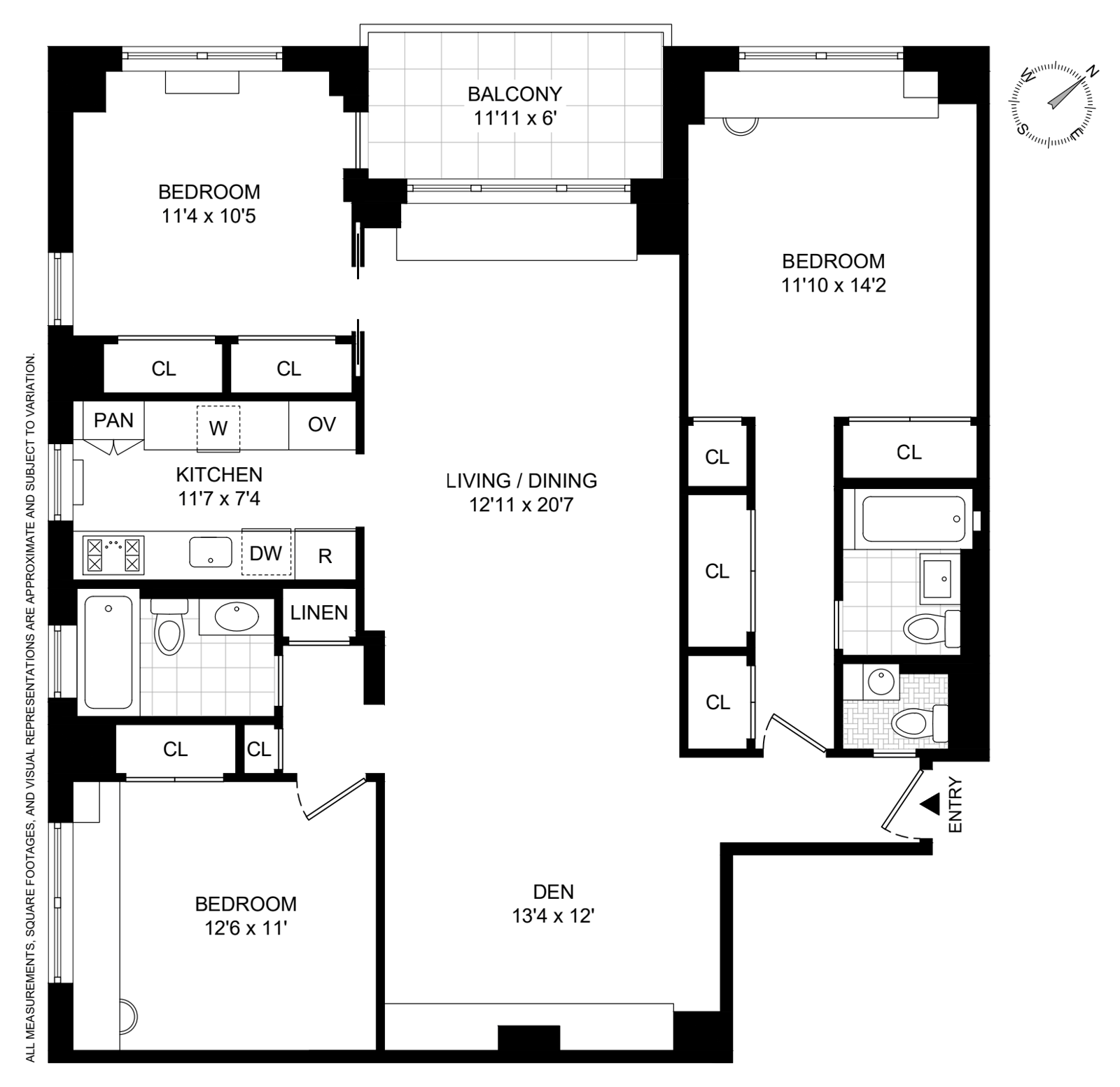 Floorplan for 401 East 89th Street, 7A