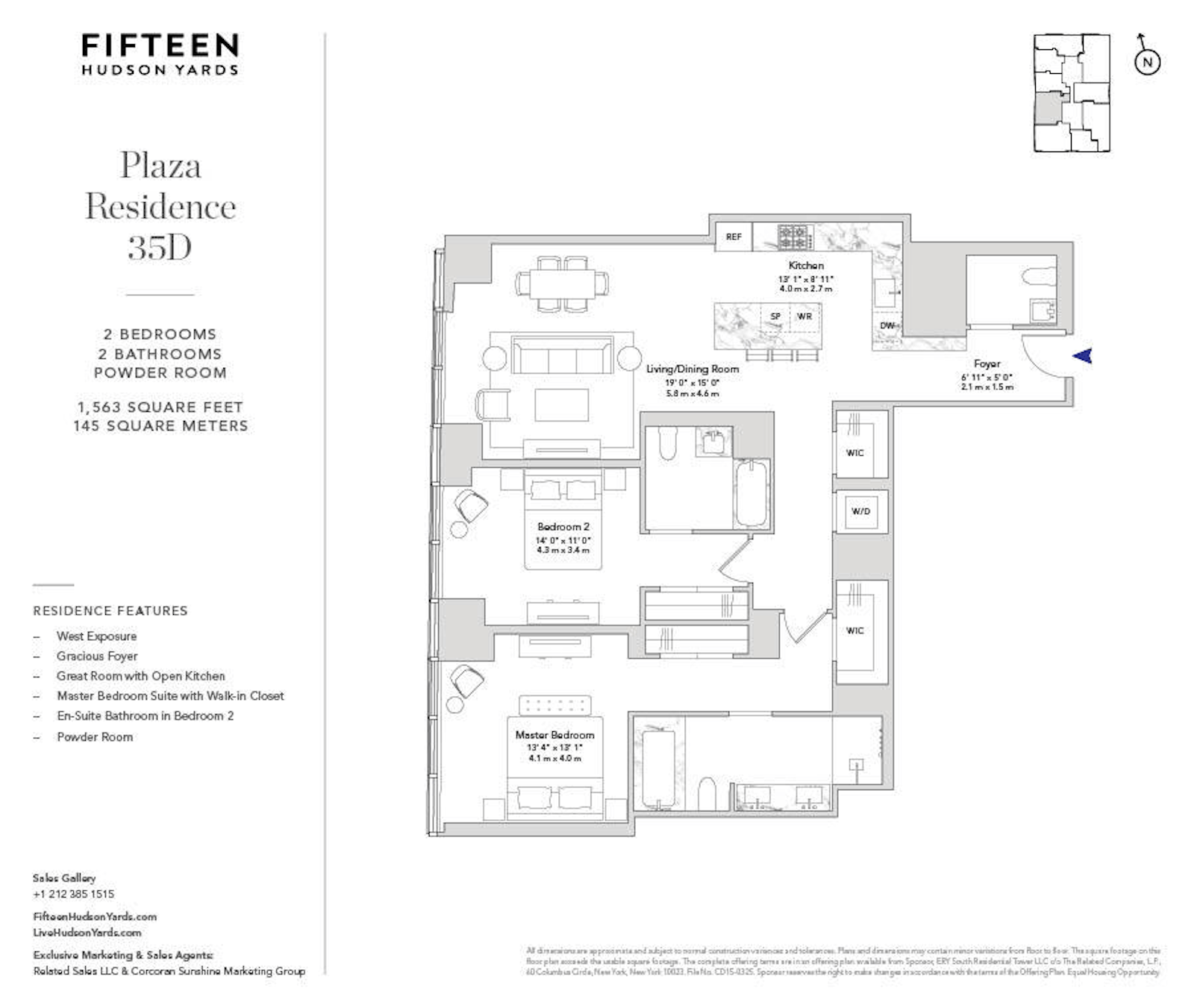 Floorplan for 15 Hudson Yards