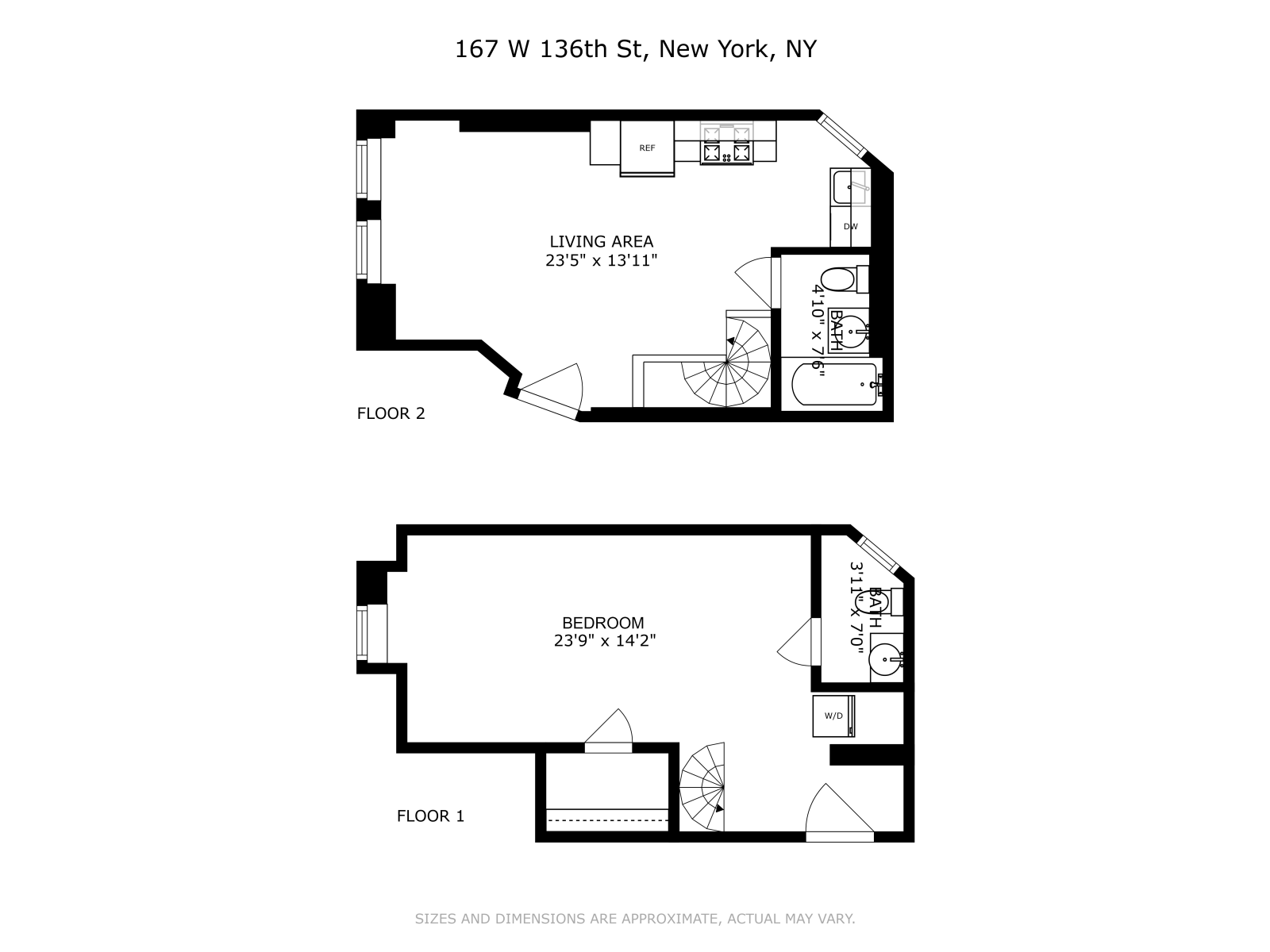 Floorplan for 167 West, 136th Street