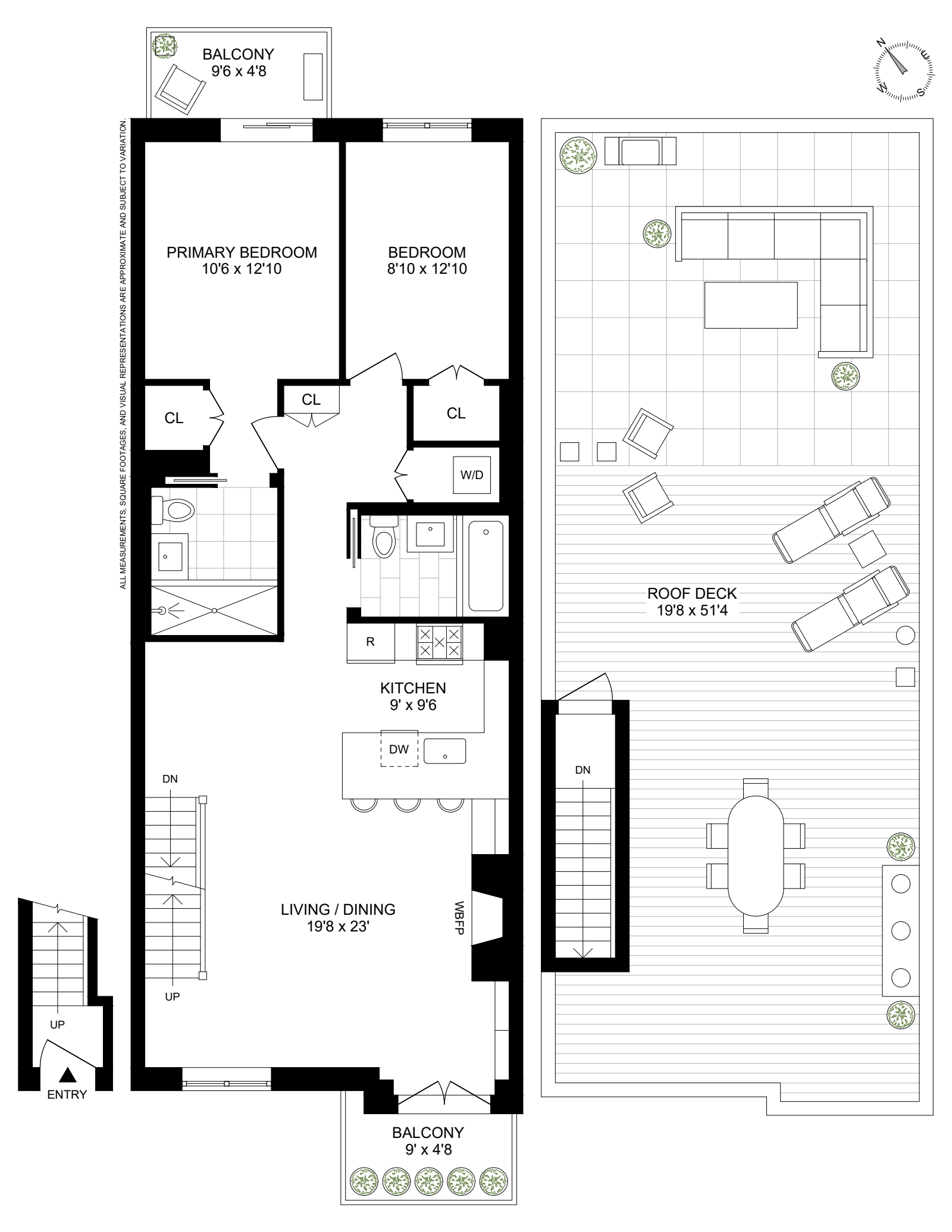 Floorplan for 1105 Prospect Avenue, 3C