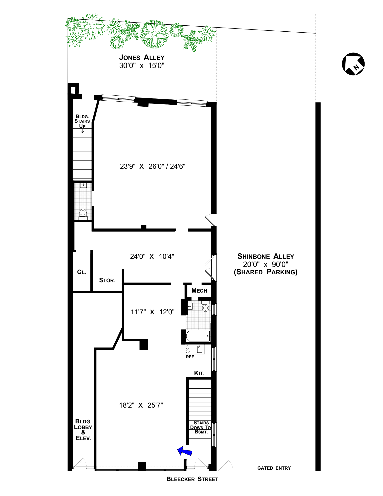 Floorplan for 41 Bleecker Street