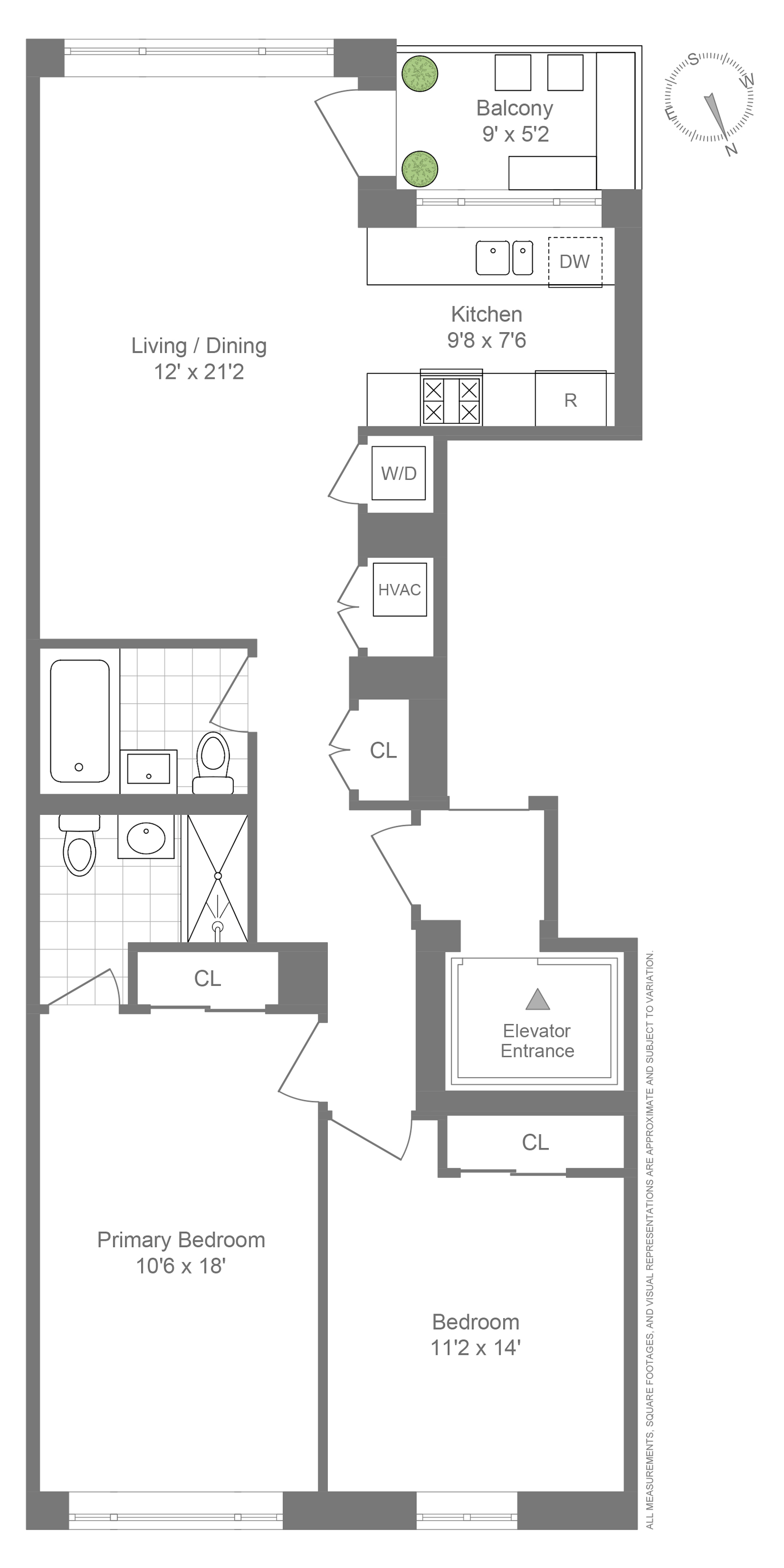 Floorplan for 357 Dean Street, 4A