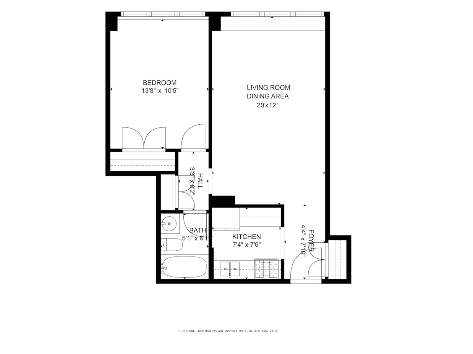 Floorplan for 250 West 89th Street, 8H