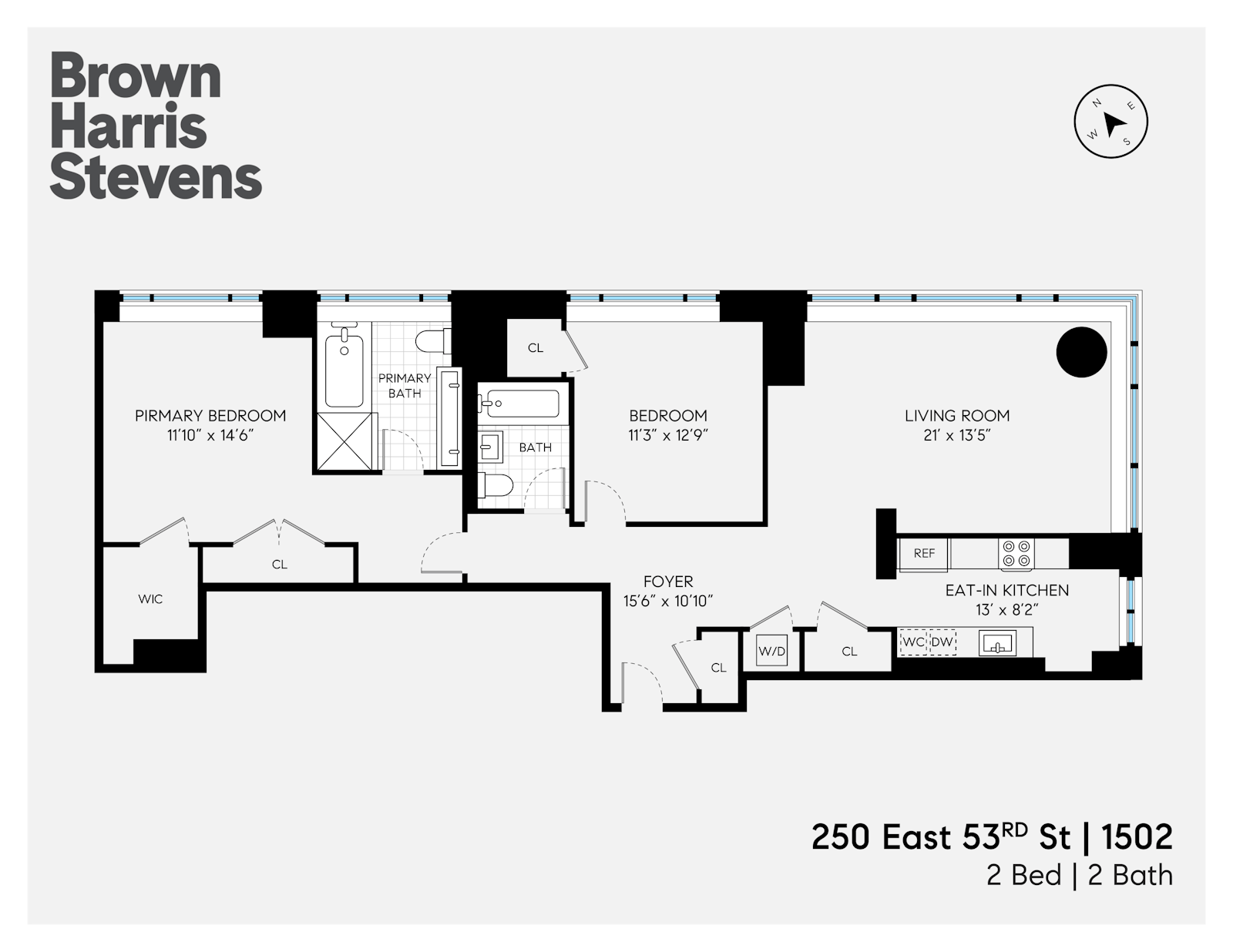 Floorplan for 250 East 53rd Street, 1502