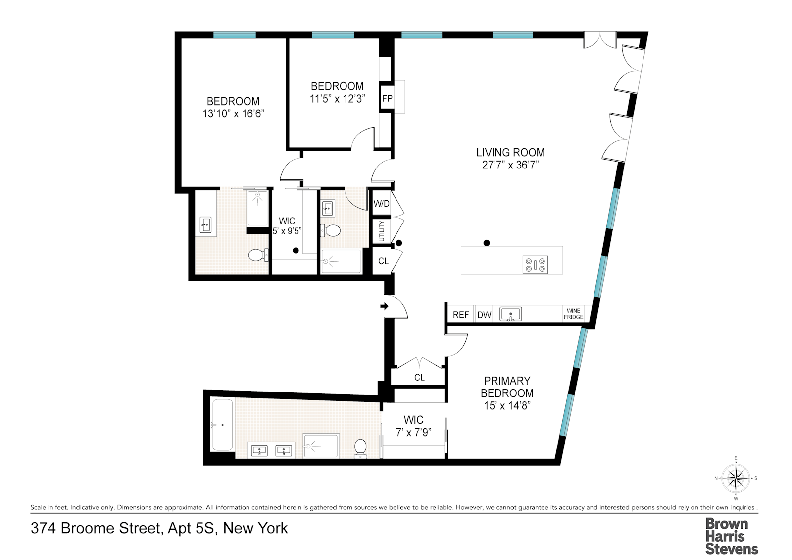 Floorplan for 374 Broome Street, 5S