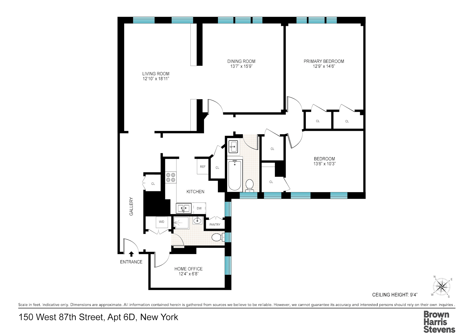 Floorplan for 150 West 87th Street, 6D